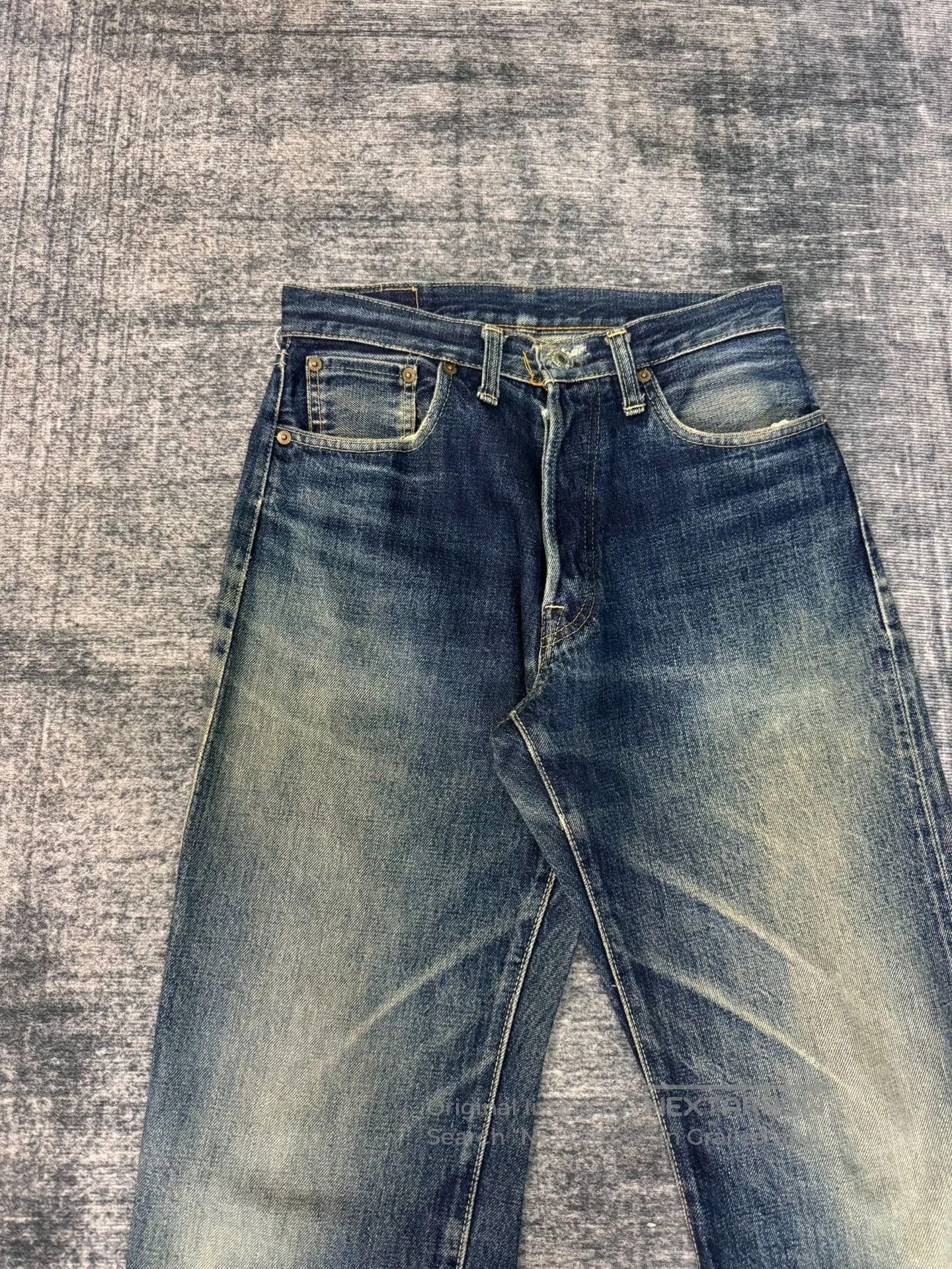 Vintage Vintage 00s Japanese Washed Blue Jeans. Size US 28 / EU 44 - 3 Thumbnail
