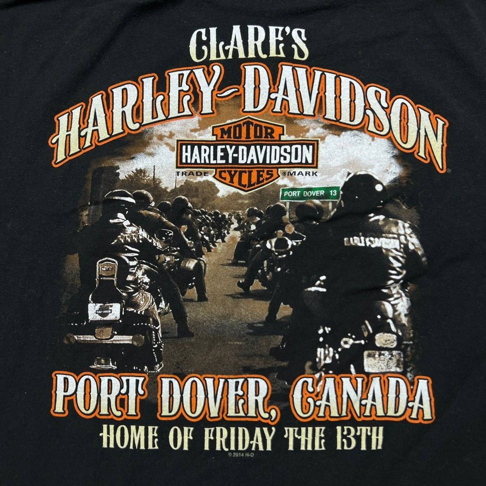 Harley Davidson × Vintage 2014 Harley Davidson T Shirt Friday The 13th Motorcycle Tee Size US M / EU 48-50 / 2 - 6 Thumbnail