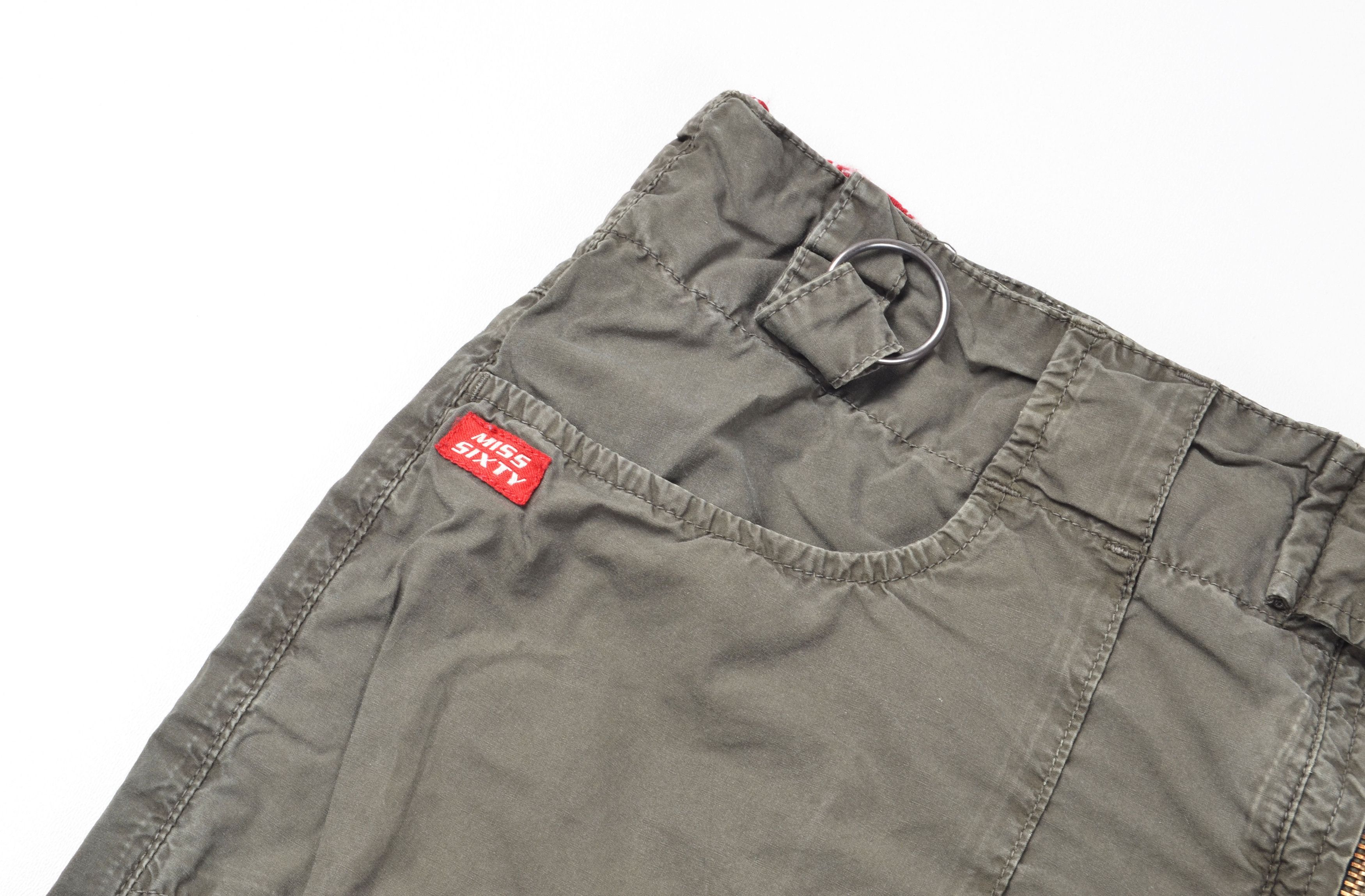 Miss Sixty Vintage Miss Sixty Y2K Grunge Olive Khaki Knee Length Skirt Size 30" / US 8 / IT 44 - 6 Thumbnail