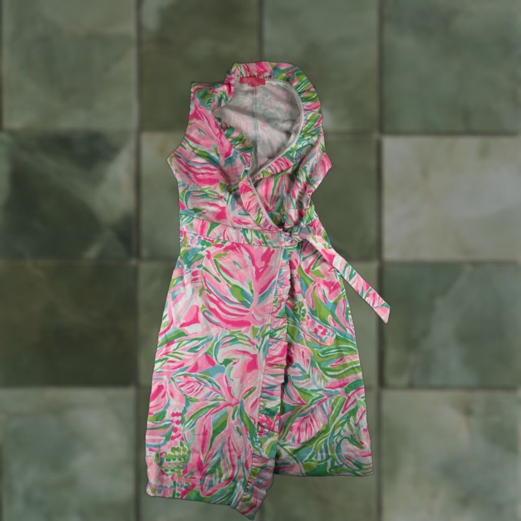 Lilly Pulitzer Lilly Pulitzer Wrap Dress Womens XS Multicolor Floral Spring Summer See photos Size XS / US 0-2 / IT 36-38 - 1 Thumbnail