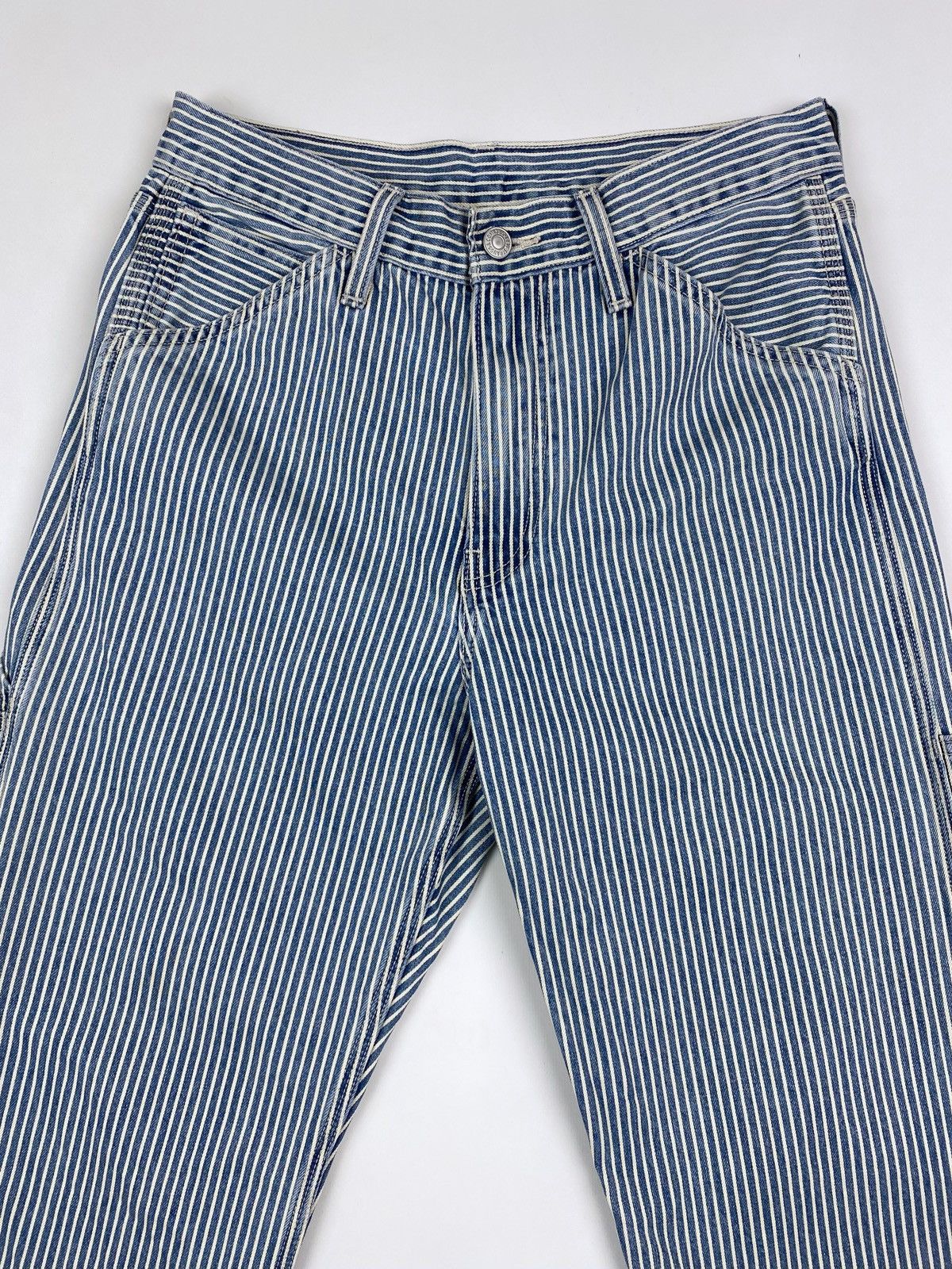 Levi's Levi’s 568 Stay Loose Railroad Stripe Carpenter Denim Pants Size US 28 / EU 44 - 4 Thumbnail