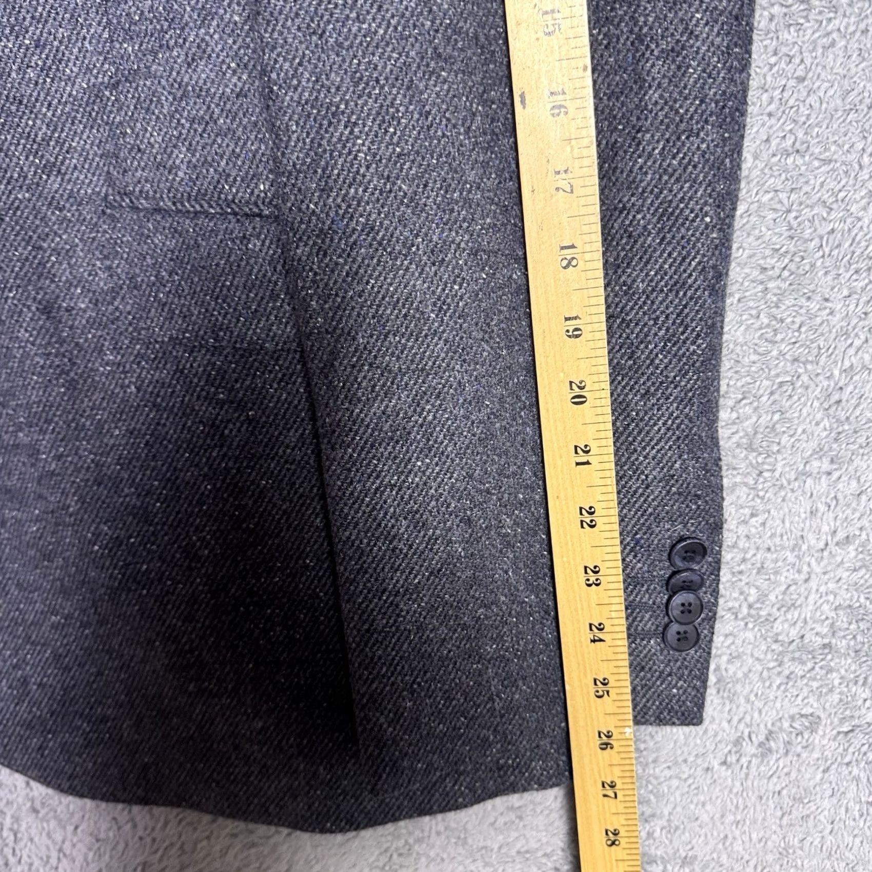 Joseph Abboud Joseph Abboud Blazer Men 48L Wool Sport Coat Slim Notch Lapel Blue Geometric 2-Button 4-Button Double-Vented Italy 48 Regular Size 48R - 6 Thumbnail