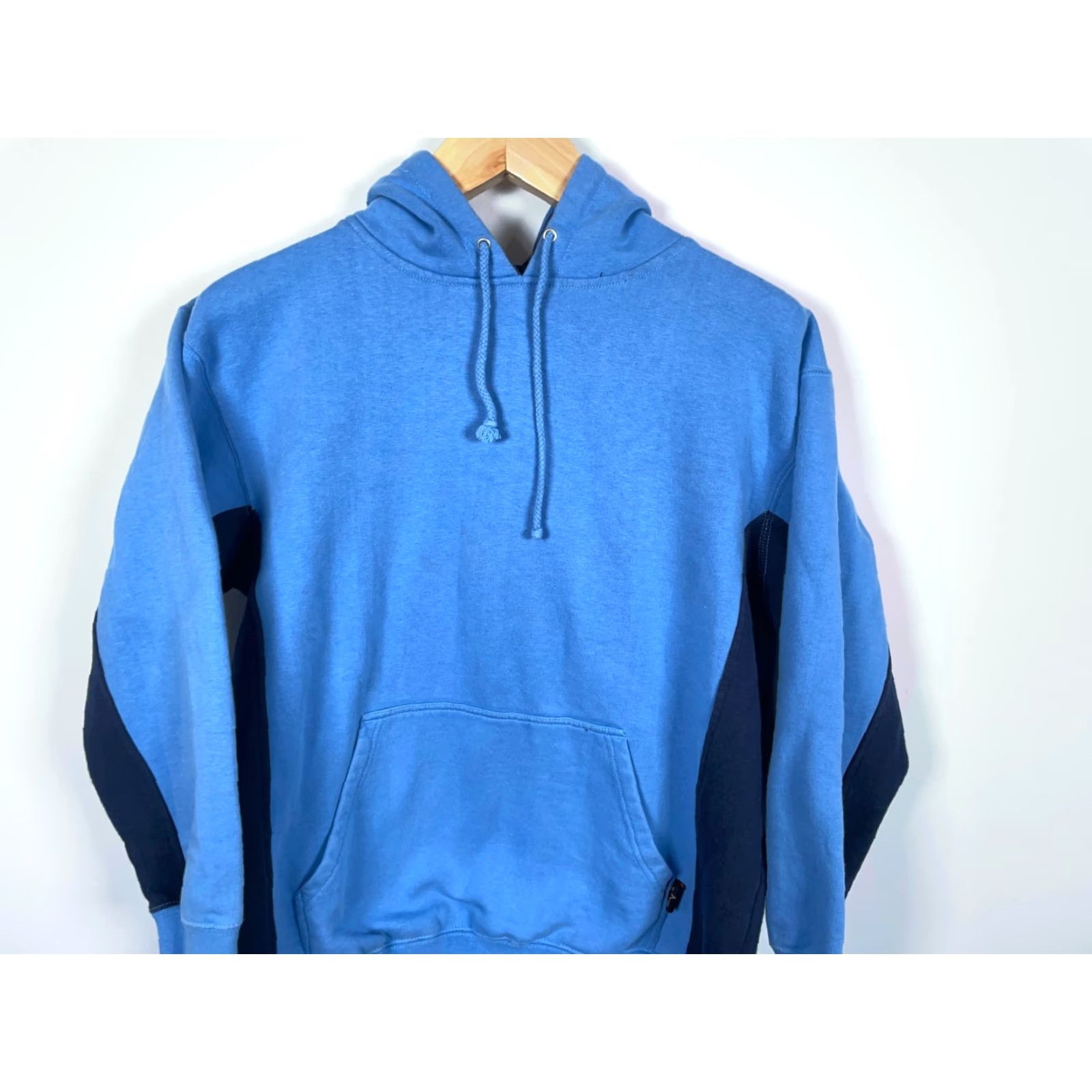Vintage VINTAGE Top Heavy Hoodie Pullover Men M Blue Paneled Crew Neck Drawstring Heavyweight 90s Punk Graphic Print Size US M / EU 48-50 / 2 - 4 Thumbnail