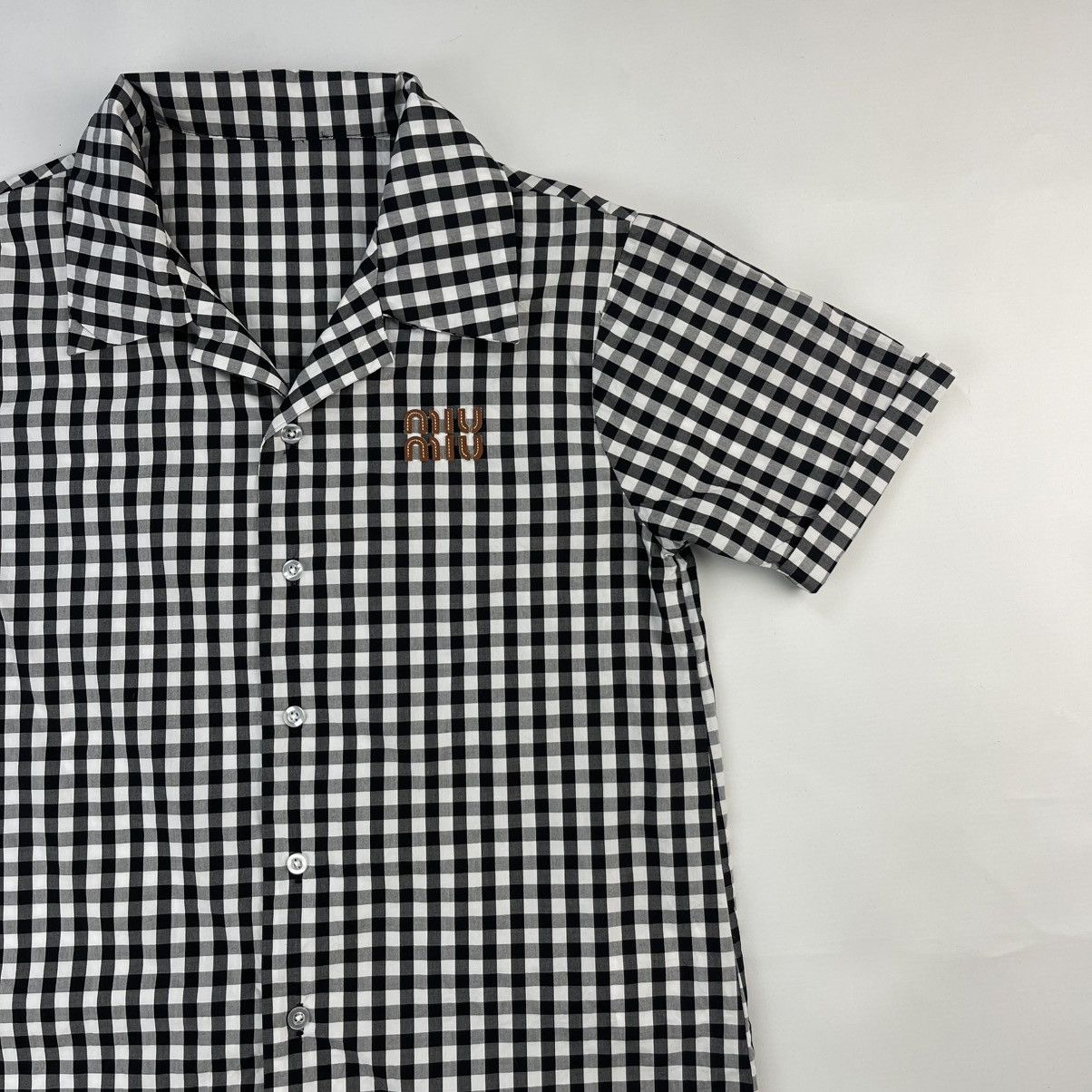 Miu Miu MIU MIU Short Sleeve Shirt Size S / US 4 / IT 40 - 3 Thumbnail