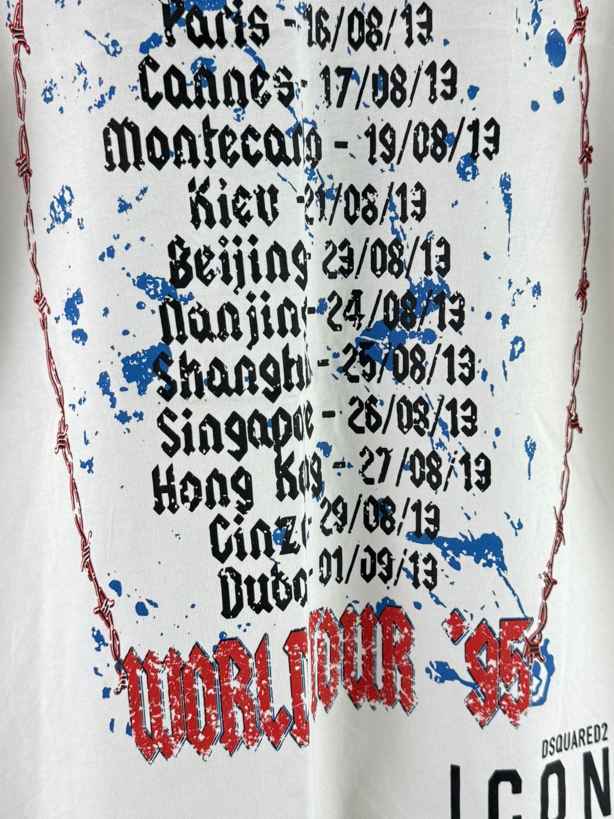 Dsquared2 Dsquared2 Metallic Twins World Tour 1995 Icon T Shirt TW/DS Size US L / EU 52-54 / 3 - 5 Thumbnail