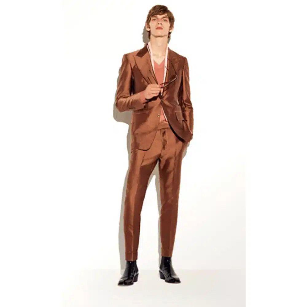 Tom Ford o1sndg0825 61004N Silk Pant in Brown Size US 30 / EU 46 - 3 Thumbnail