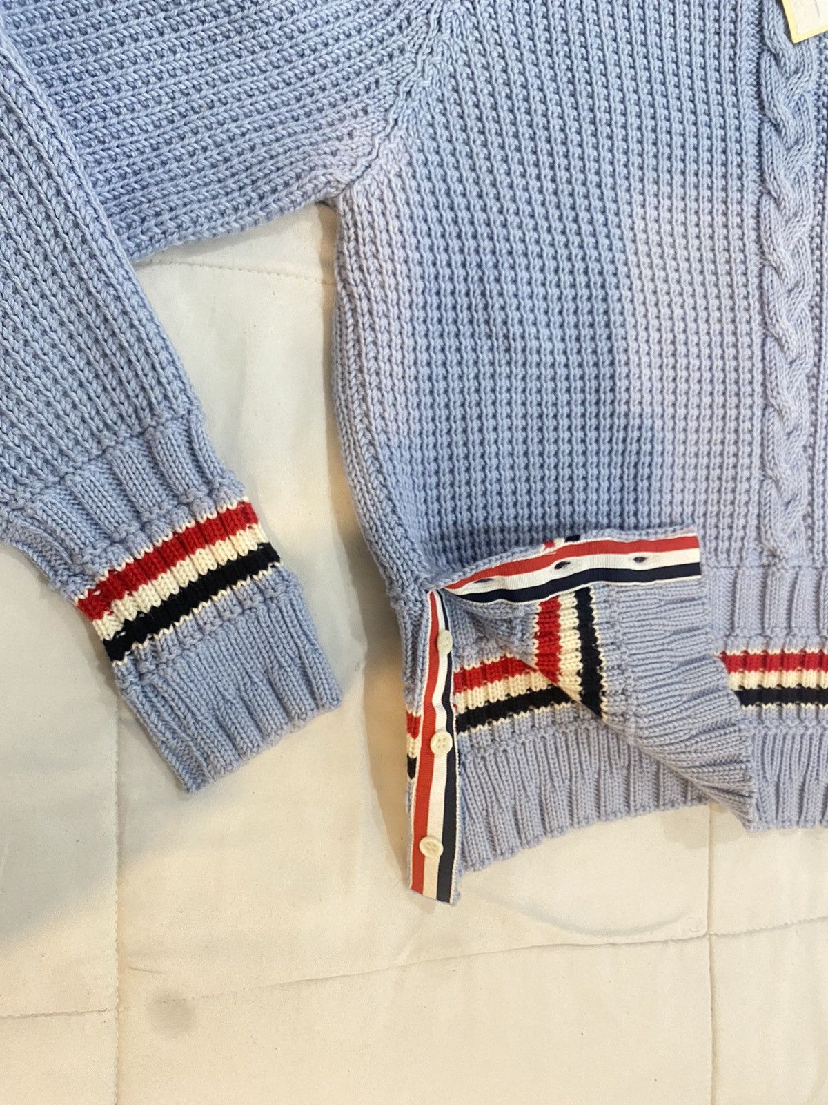 Thom Browne Cable Knit Merino Wool w/ RWB Stripe Size US S / EU 44-46 / 1 - 5 Thumbnail