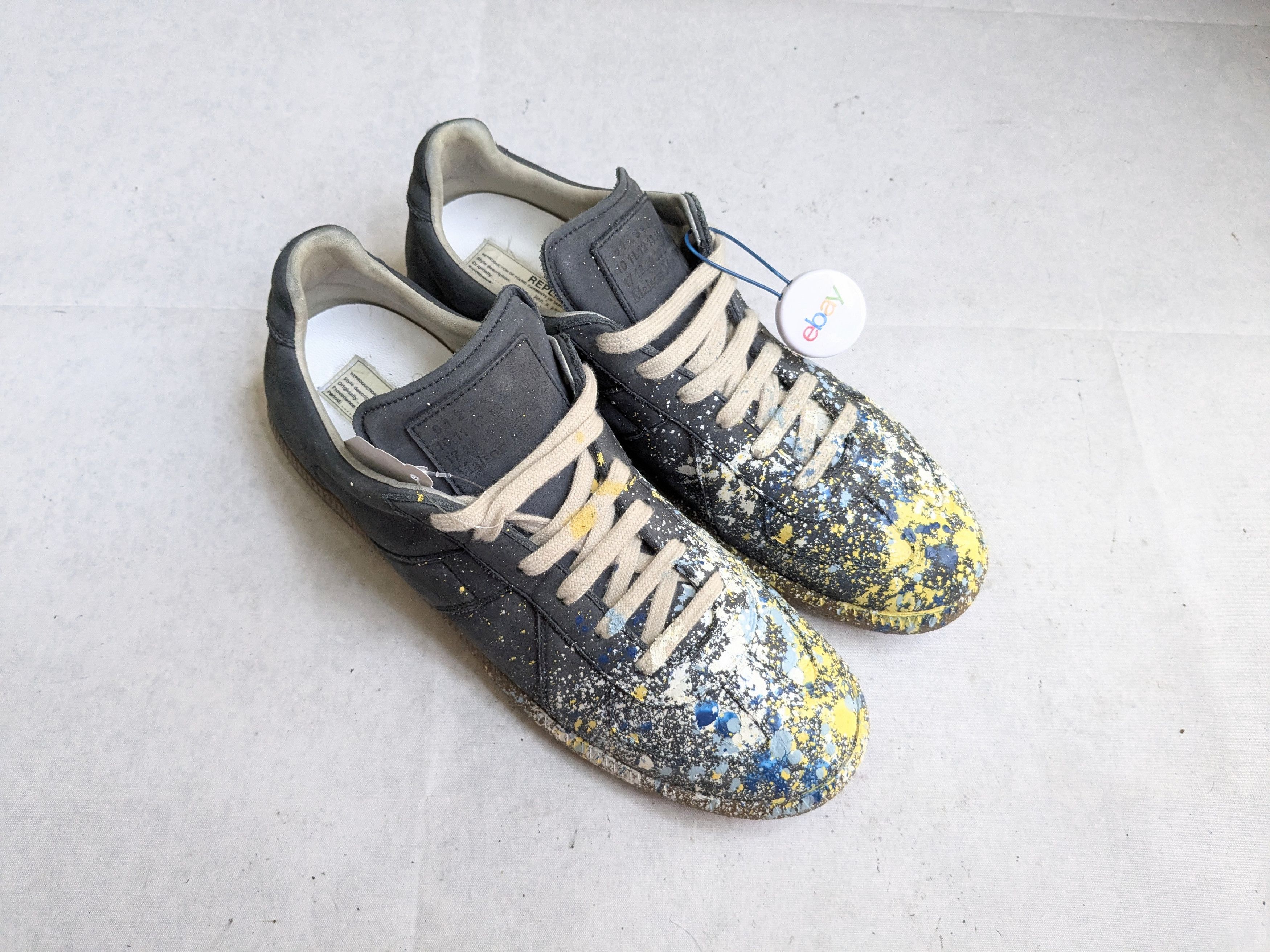Maison Margiela Maison Margiela GAT Replica Blue Paint Splatter 10 43 Low Size US 10 / EU 43 - 4 Thumbnail