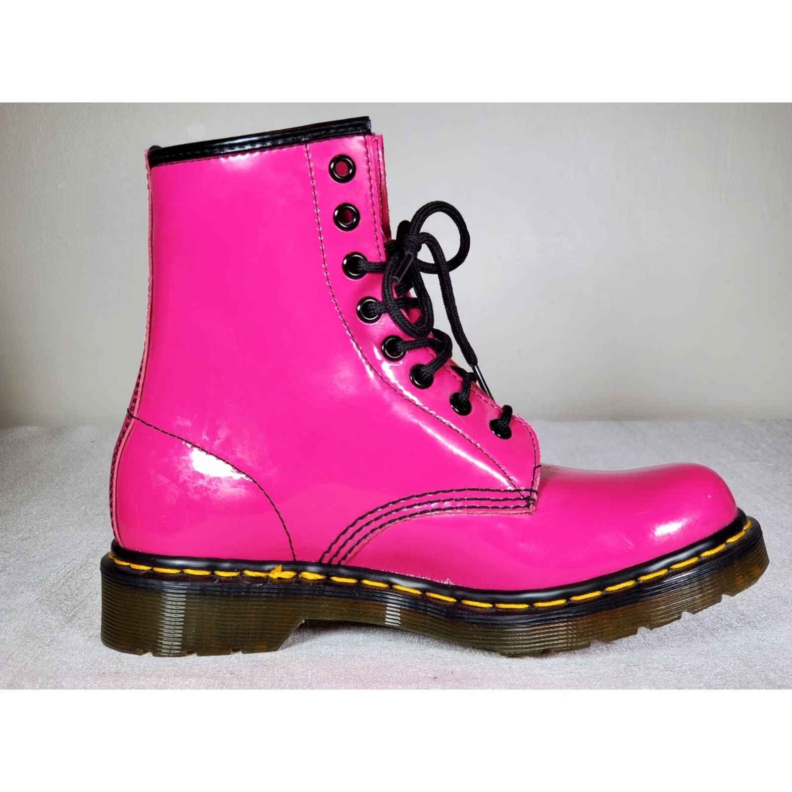 Dr. Martens Dr. Martens 1460W Pink Patent Leather Lace-Up Boots Women's US 6 New Thrift Size US 6 / IT 36 - 4 Thumbnail