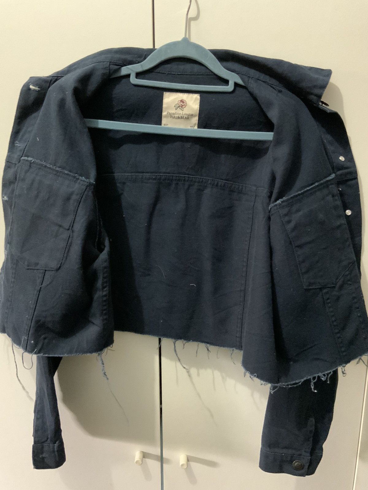 Pull & Bear Paradise League Pull & Bear Indigo Distressed Jacket Size US S / EU 44-46 / 1 - 8 Thumbnail