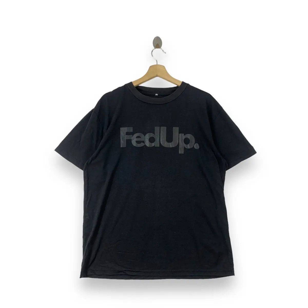 Vintage Vintage FEDUP REFLECTIVE LOGO Parody Tee Shirt Top Size US L / EU 52-54 / 3 - 1 Thumbnail