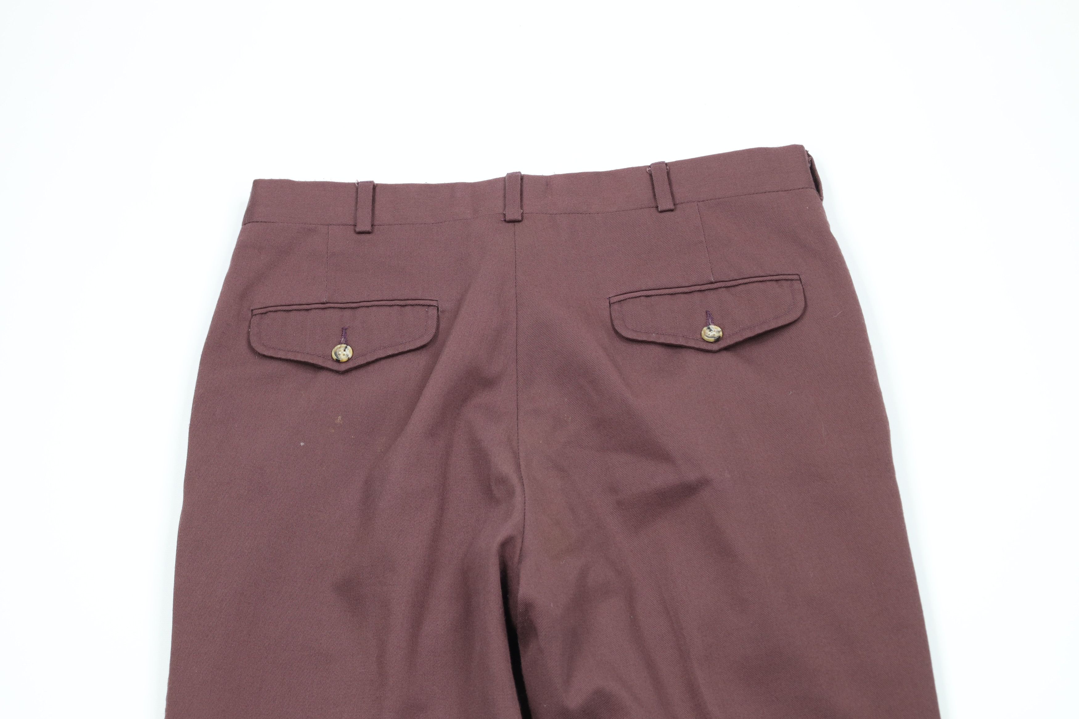 Vintage Vintage 70s Streetwear Wide Leg Chino Pants Purple USA Size US 31 - 12 Thumbnail