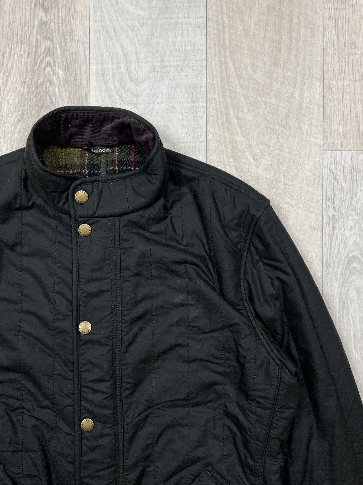 Barbour Barbour Edderton Quilted Waxed Jacket (Y0286) Size US L / EU 52-54 / 3 - 3 Thumbnail