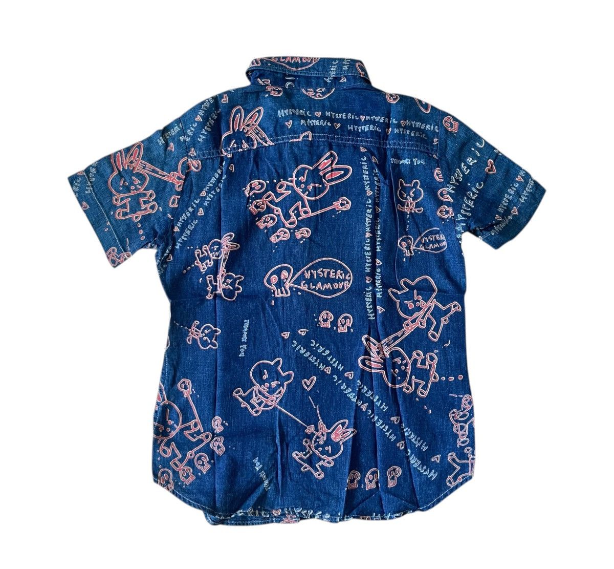 Hysteric Glamour TAX FREE 🇺🇸 hysteric glamour bunny graphic indigo shirt Size US S / EU 44-46 / 1 - 6 Thumbnail