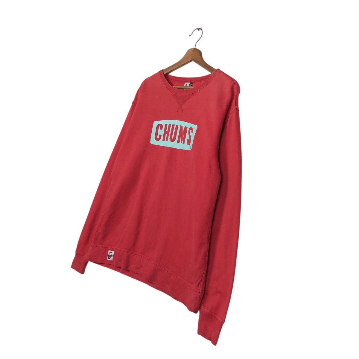 Japanese Brand CHUMS Bold Front Logo Red Crewneck Size US L / EU 52-54 / 3 - 3 Thumbnail