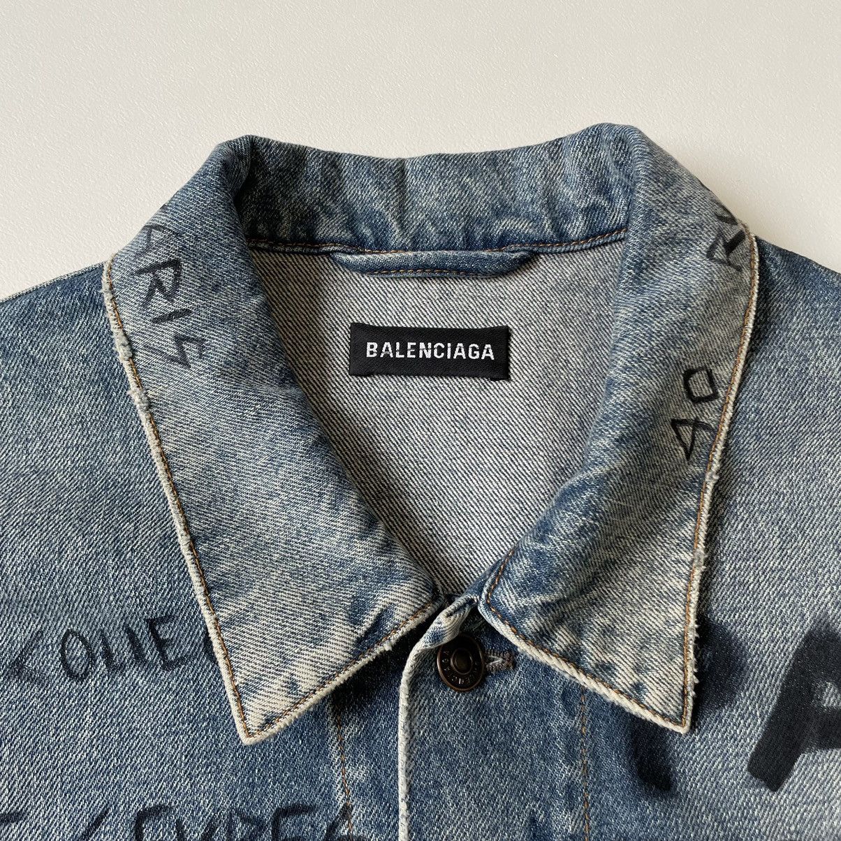 Balenciaga 2018 ‘Grafitti’ Denim Jacket Size US M / EU 48-50 / 2 - 5 Thumbnail