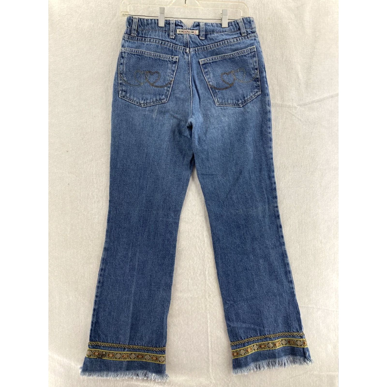 Vintage VINTAGE Second Generation High Rise Boot Jeans Womens 5 Tall Light Wash Blue Slim Straight 90s Western Size 27" / US 4 / IT 40 - 2 Thumbnail