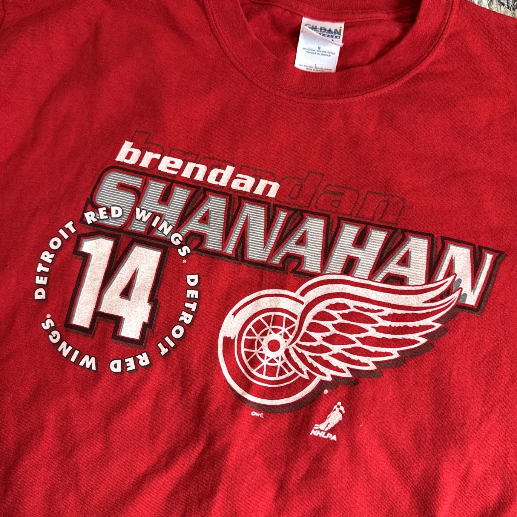 NHL VINTAGE Detroit Red Wings Brendan Shanahan T-Shirt Men’s Large L Red NHL Shirt Men Red L Size US L / EU 52-54 / 3 - 2 Thumbnail