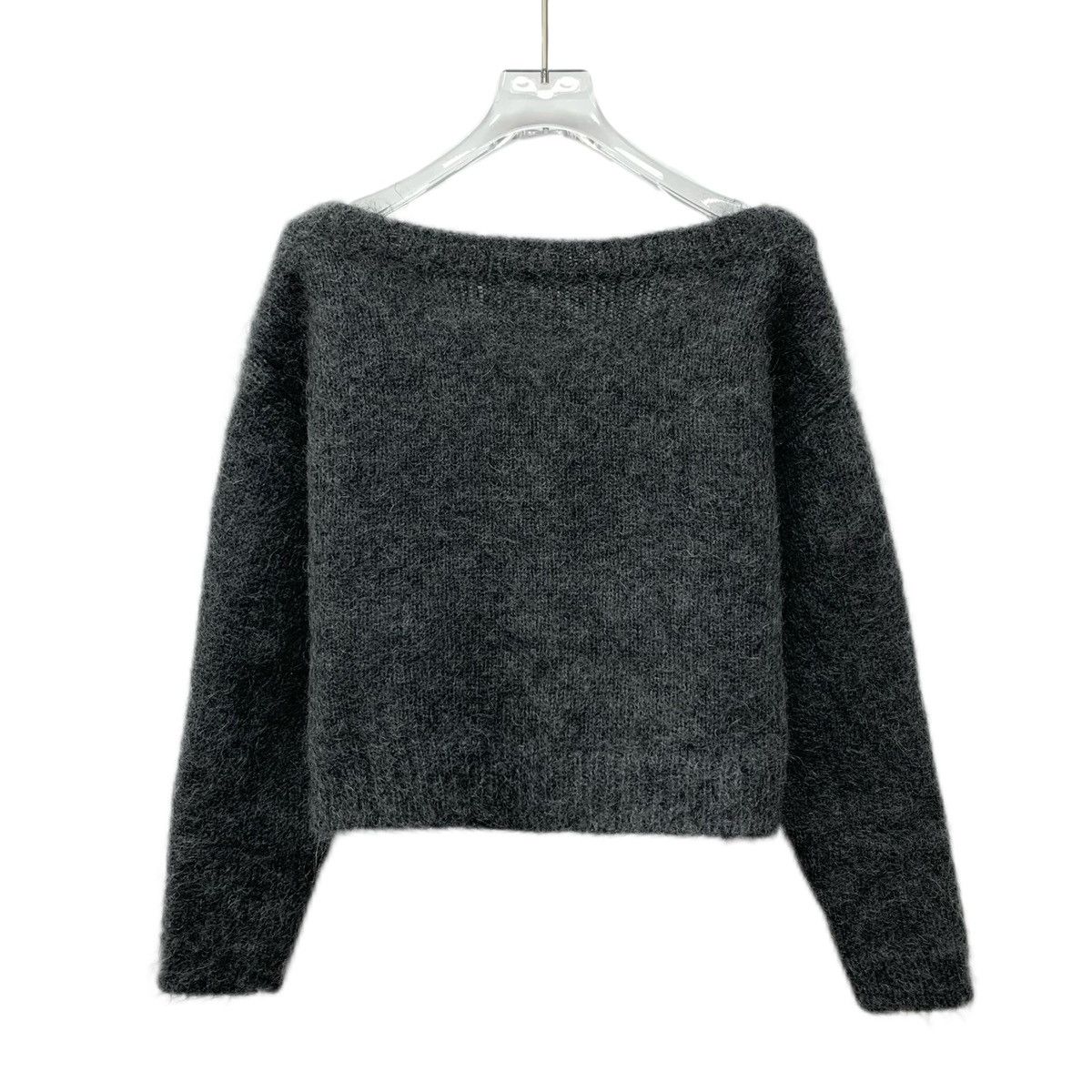 Miu Miu MiuMiu Dark Grey Mohair Crew Neck Knit Cardigan Coat K26WX Size S / US 4 / IT 40 - 2 Thumbnail