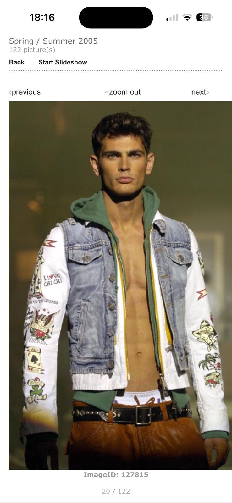 Dsquared2 Rare Cropped Distressed Dsquared2 Denim Vest Runway SS2005 Size US L / EU 52-54 / 3 - 2 Thumbnail
