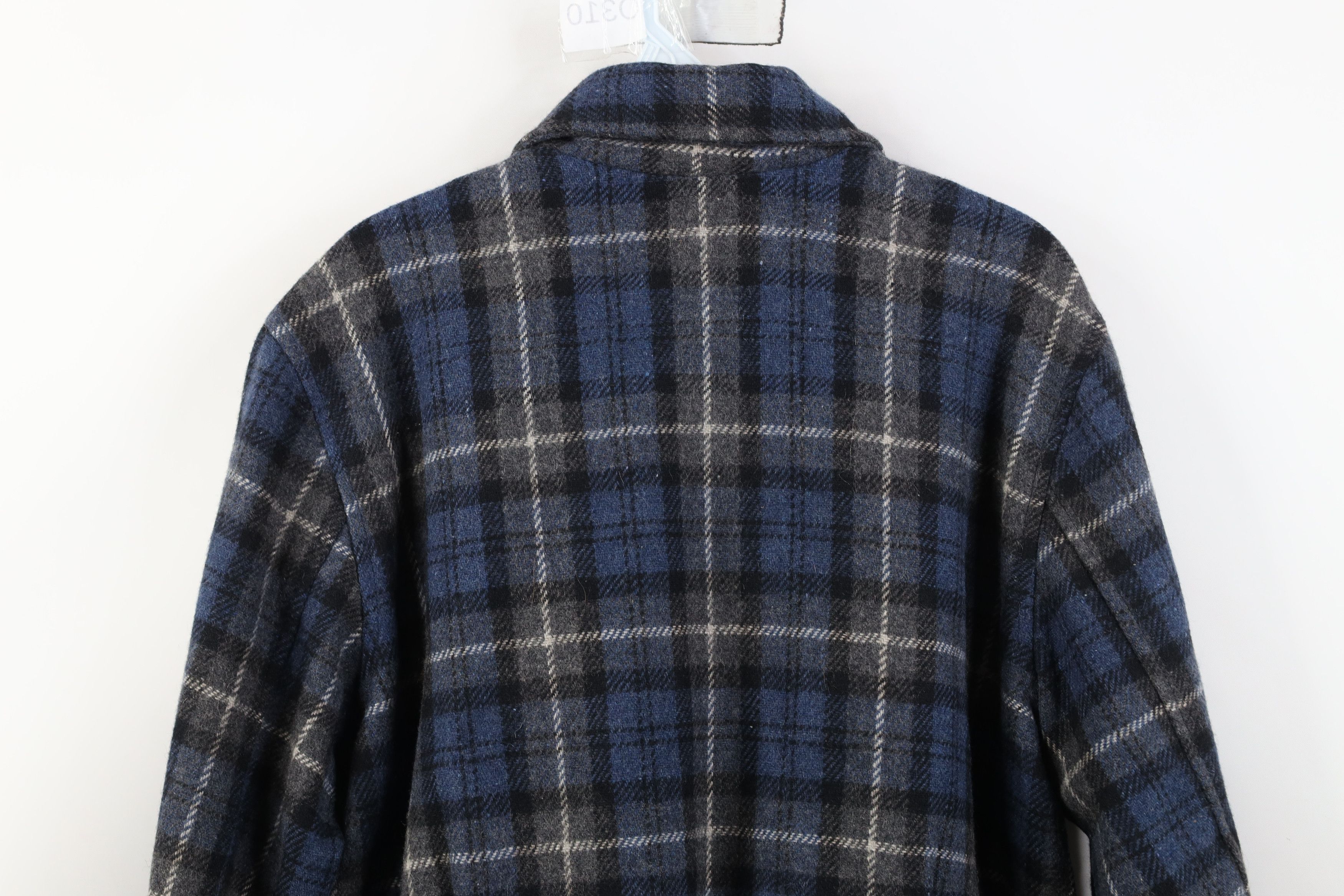 Vintage Vintage 90s Streetwear Blend Buckle Back Bomber Jacket Plaid Size L / US 10 / IT 46 - 11 Thumbnail