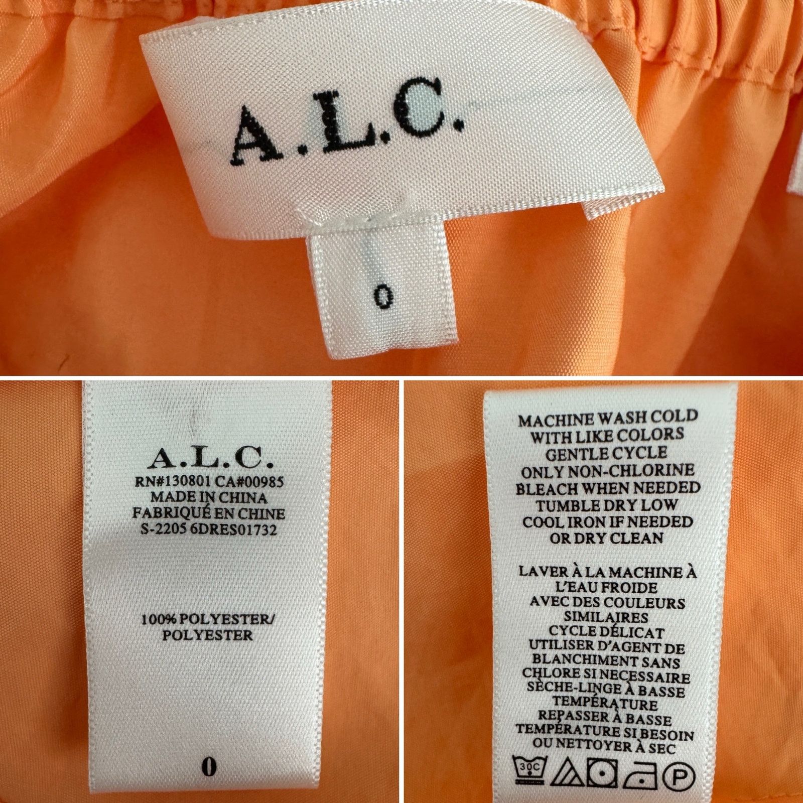 A.L.C. ALC Luca maxi dress nectar orange tiered v-neck size 0 Size XS / US 0-2 / IT 36-38 - 11 Thumbnail