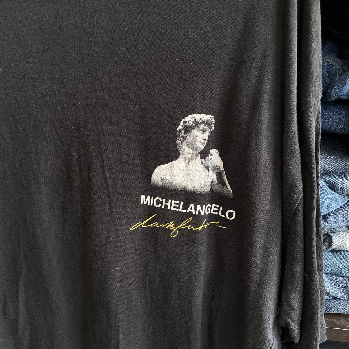 Designer Vintage Michelangelo Dark Future big logo oversized tee Size US XXS / EU 40 - 5 Thumbnail
