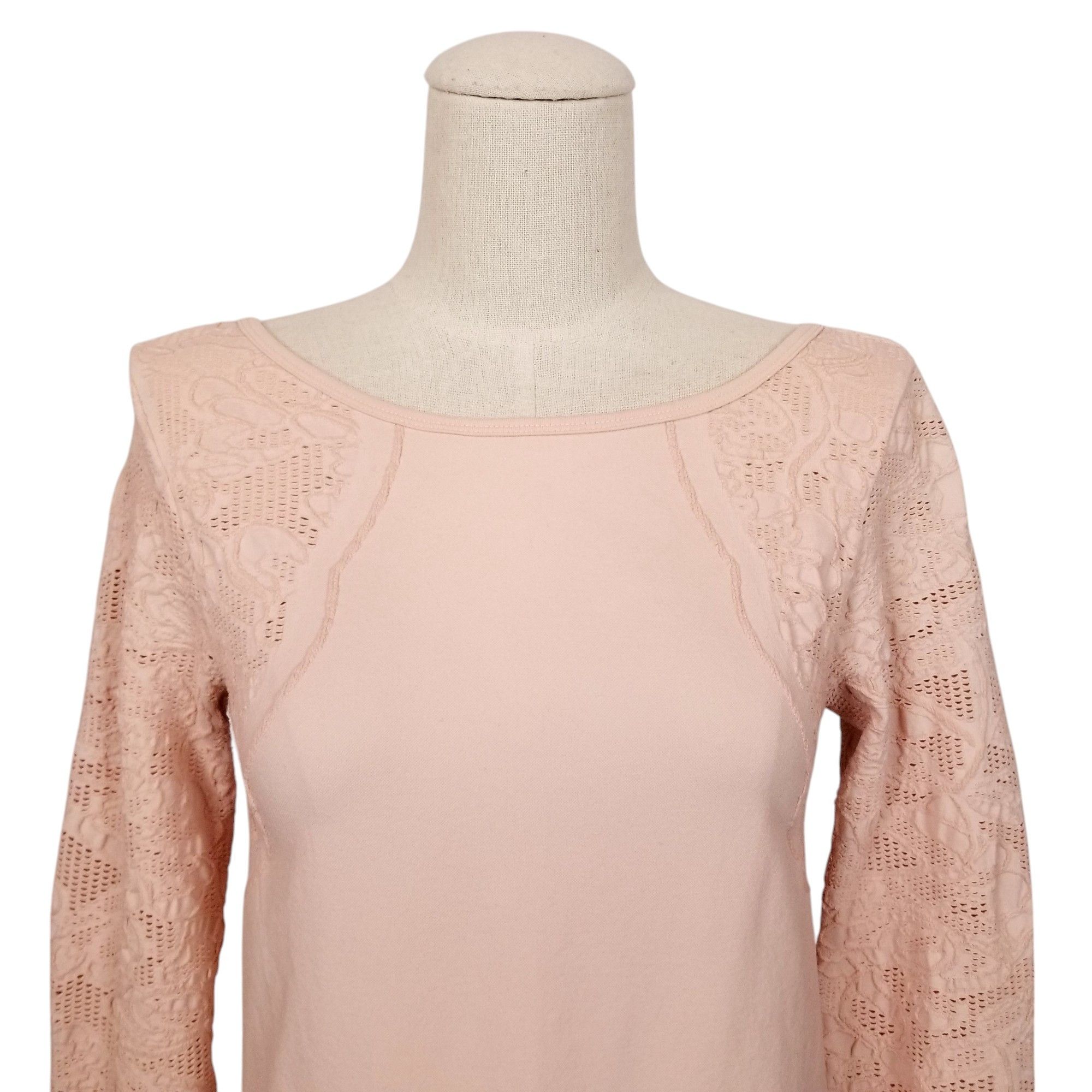 Anthropologie Floral Textured Reversible Stretch Top Size M / US 6-8 / IT 42-44 - 2 Thumbnail