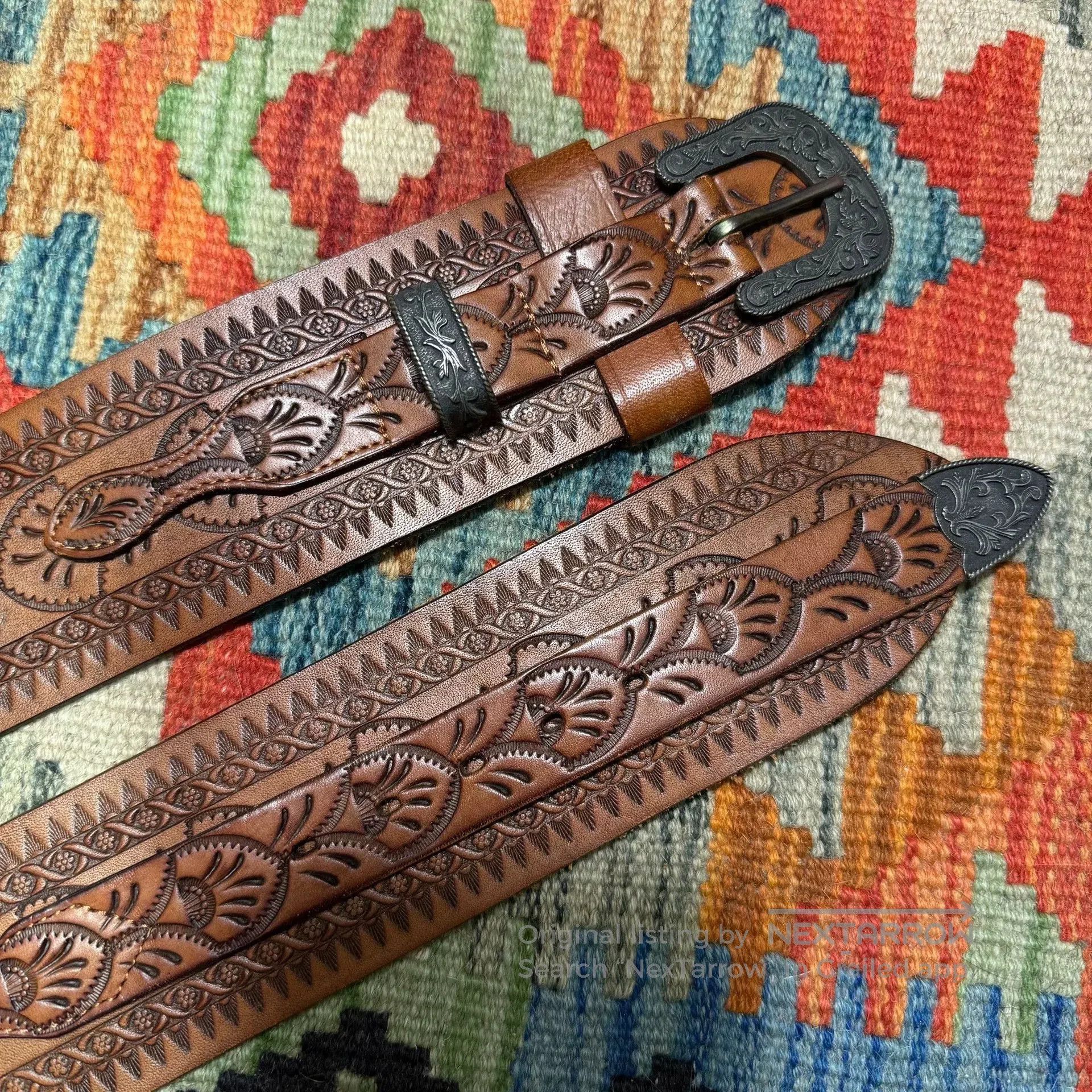 Polo Ralph Lauren Polo Ralph Lauren Western Carved Belt. Size ONE SIZE - 2 Thumbnail