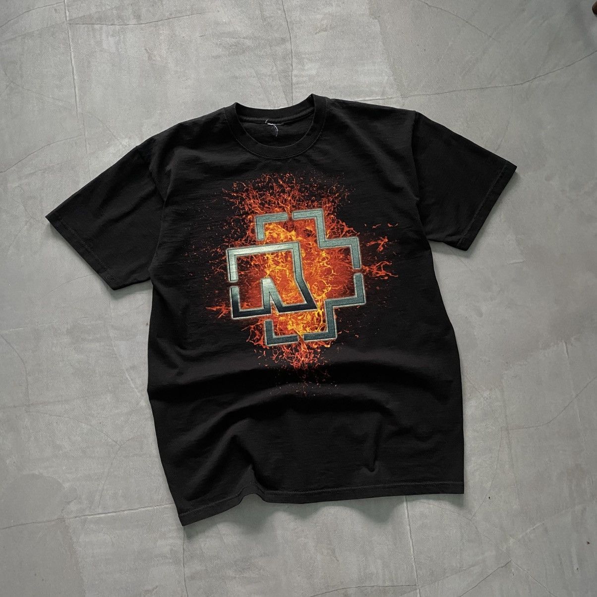 Band Tees × Vintage Vintage Rammstein Double Side Big Logo Band T Shirt Size US L / EU 52-54 / 3 - 1 Thumbnail