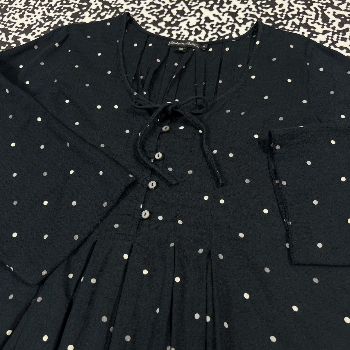 Gudrun Sjoden Vintage Y2K Gundrun Sjoden Polka Dot Retro Flared Mini Dress Size S / US 4 / IT 40 - 12 Thumbnail