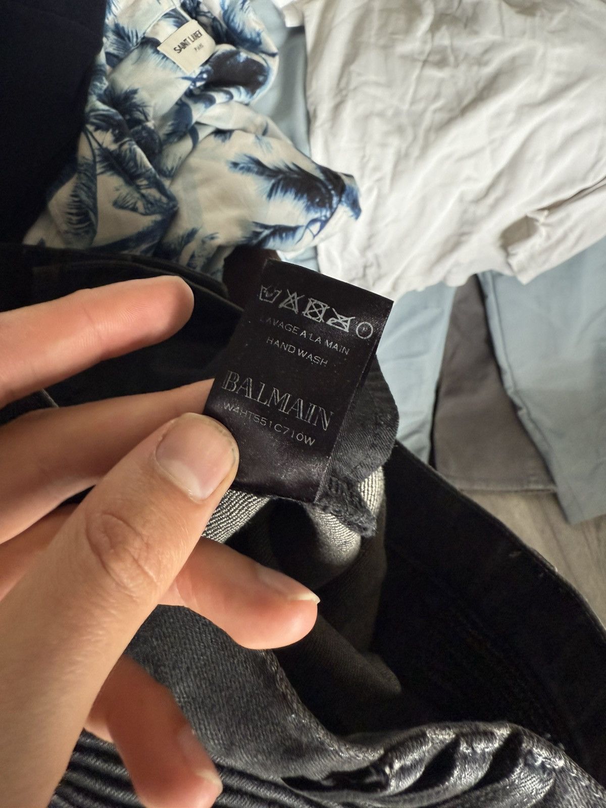 Balmain Black Biker Jeans Size US 30 / EU 46 - 13 Thumbnail
