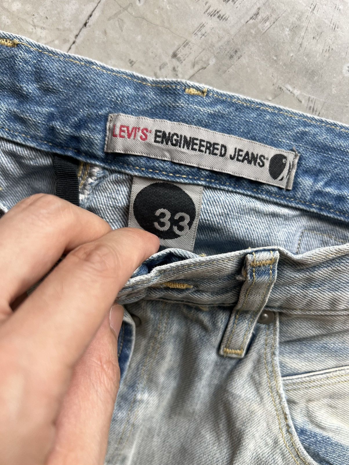 Levi's Levis Engineered Jeans Buckle Back Tag W33 Actual 34x32.5 Size US 33 - 3 Thumbnail