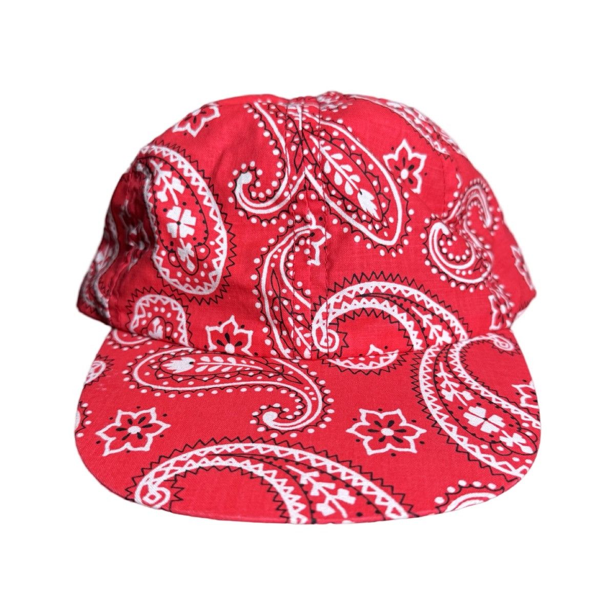 Vintage Vintage Red Paisley Bandana Band Hat OSFM USA Western Cowboy Size ONE SIZE - 1 Thumbnail