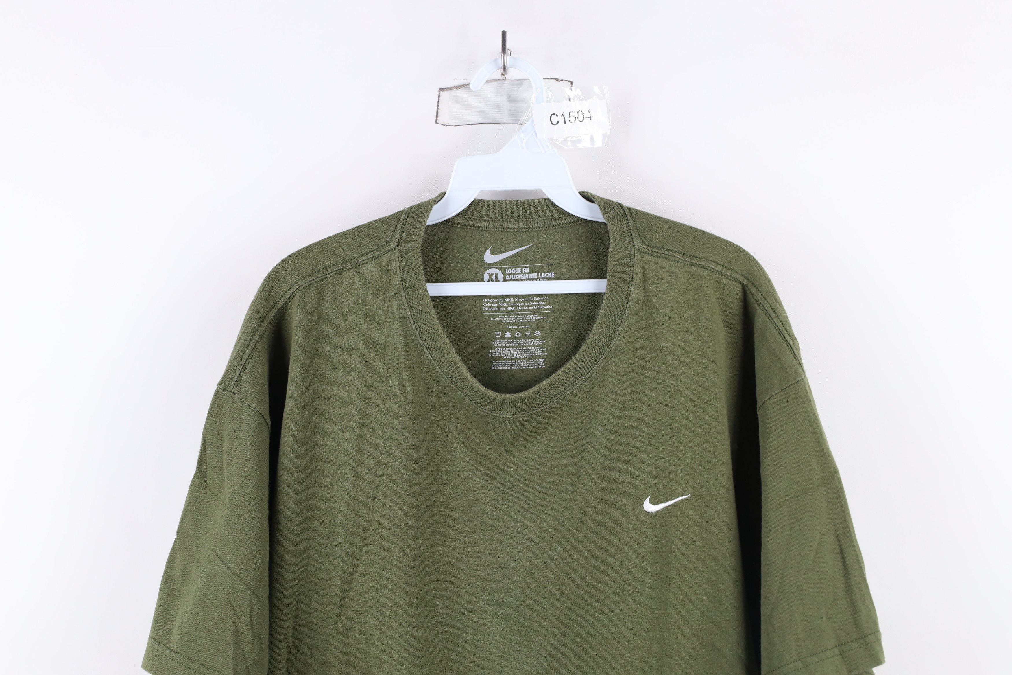 Nike × Vintage Vintage Y2K Nike Fit Travis Scott Mini Swoosh T-Shirt Green Size US XL / EU 56 / 4 - 2 Thumbnail