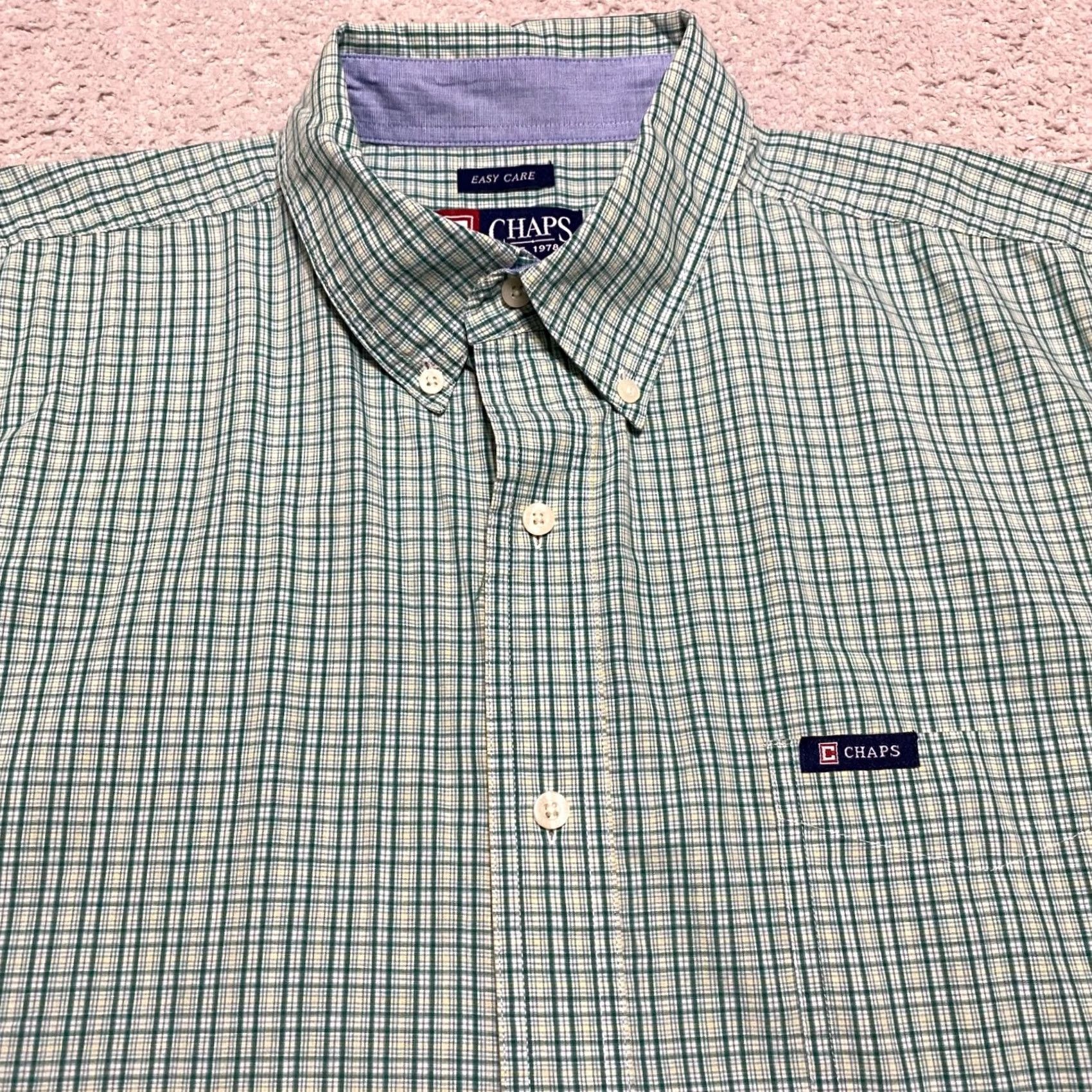 Chaps Ralph Lauren Chaps Mens XL Button-Down Short Sleeve Plaid Shirt Multicolor Size US XL / EU 56 / 4 - 6 Thumbnail
