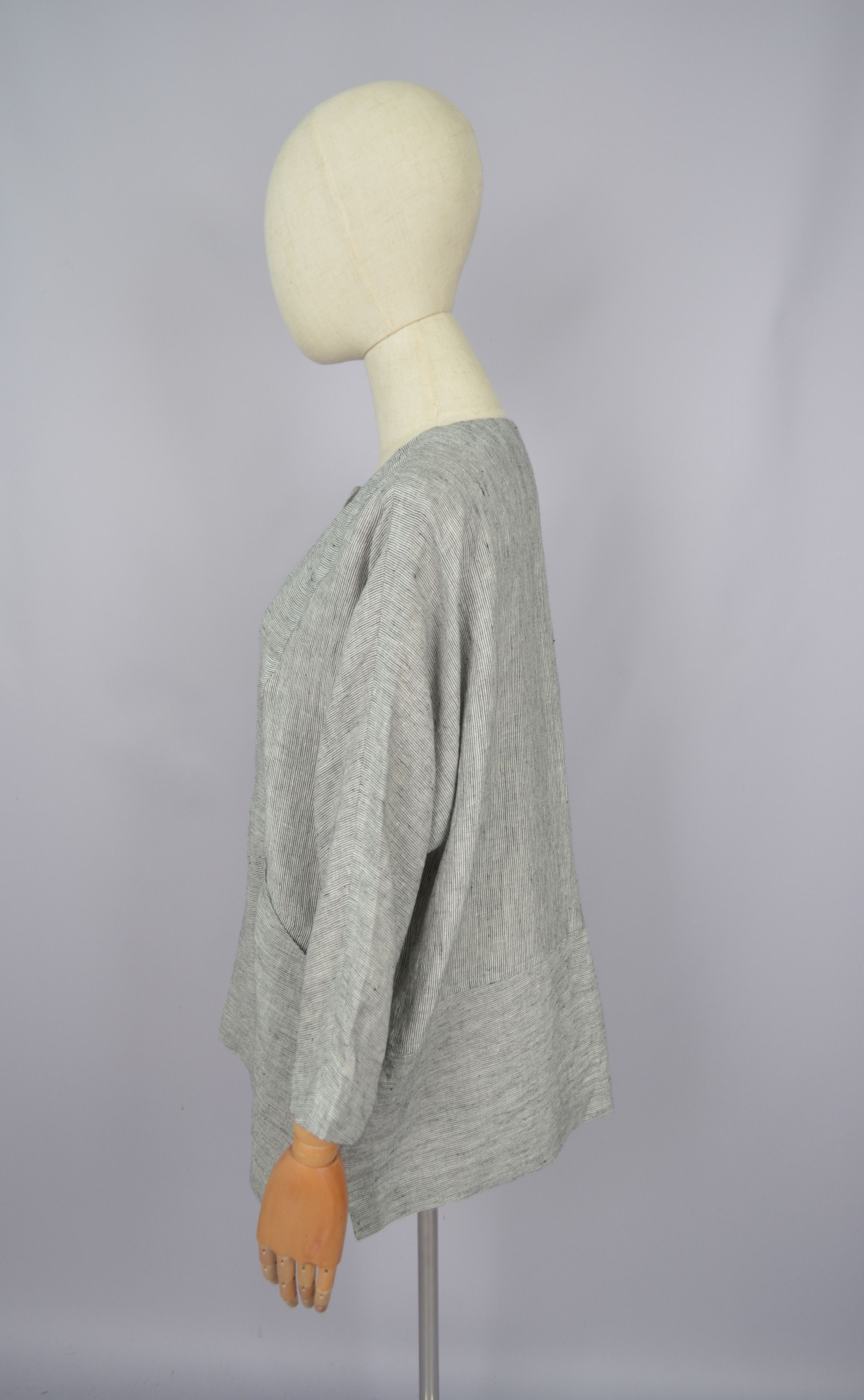 Designer × Sahara Club Sahara Striped Striped Tunic Shirt Linen Size S-M Oversize Size S / US 4 / IT 40 - 5 Thumbnail