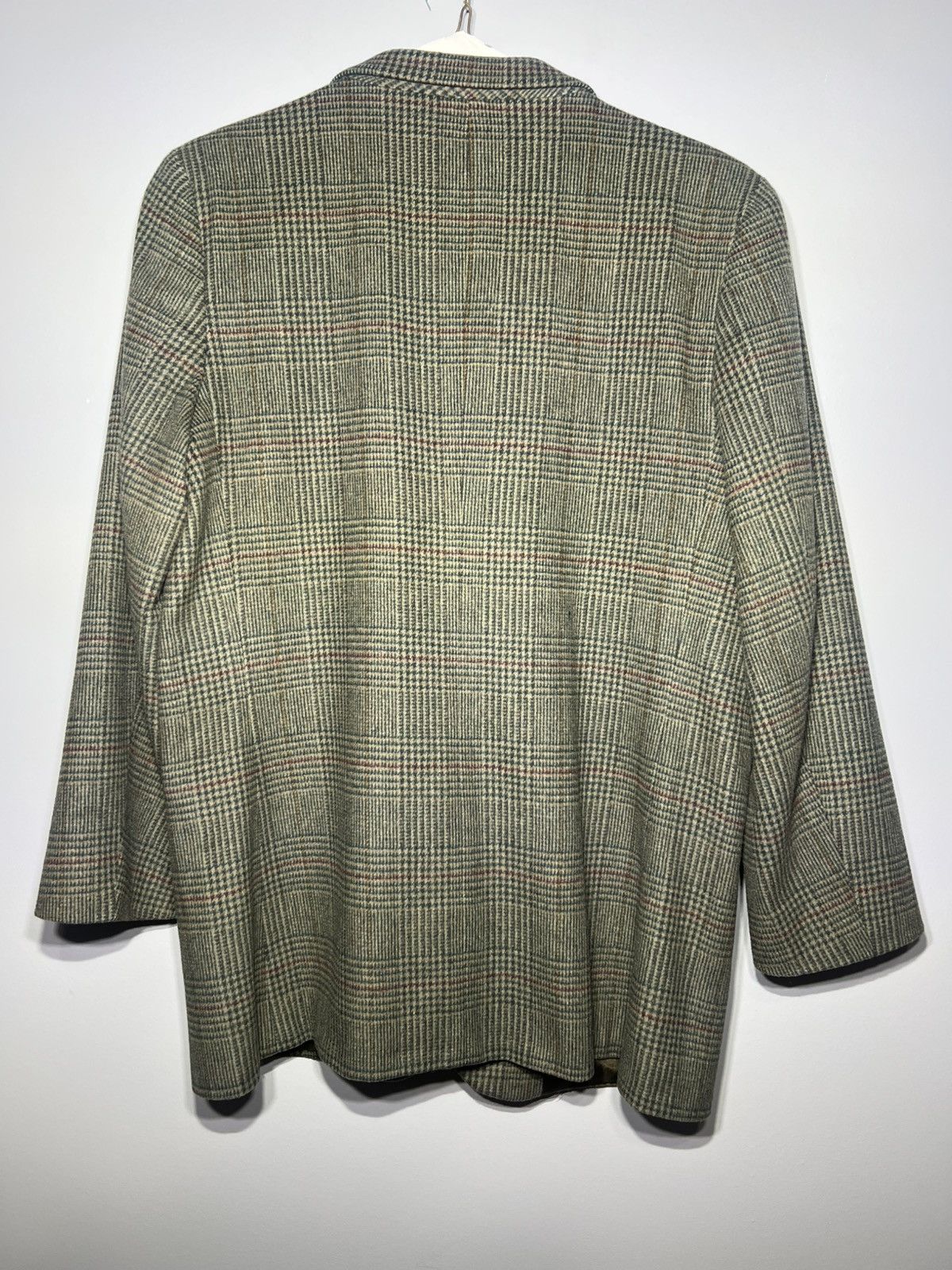 Designer × L.L. Bean × Vintage VTG LL Bean Blazer Cashmere Wool Houndstooth Plaid Size 14R Size XL / US 12-14 / IT 48-50 - 2 Thumbnail