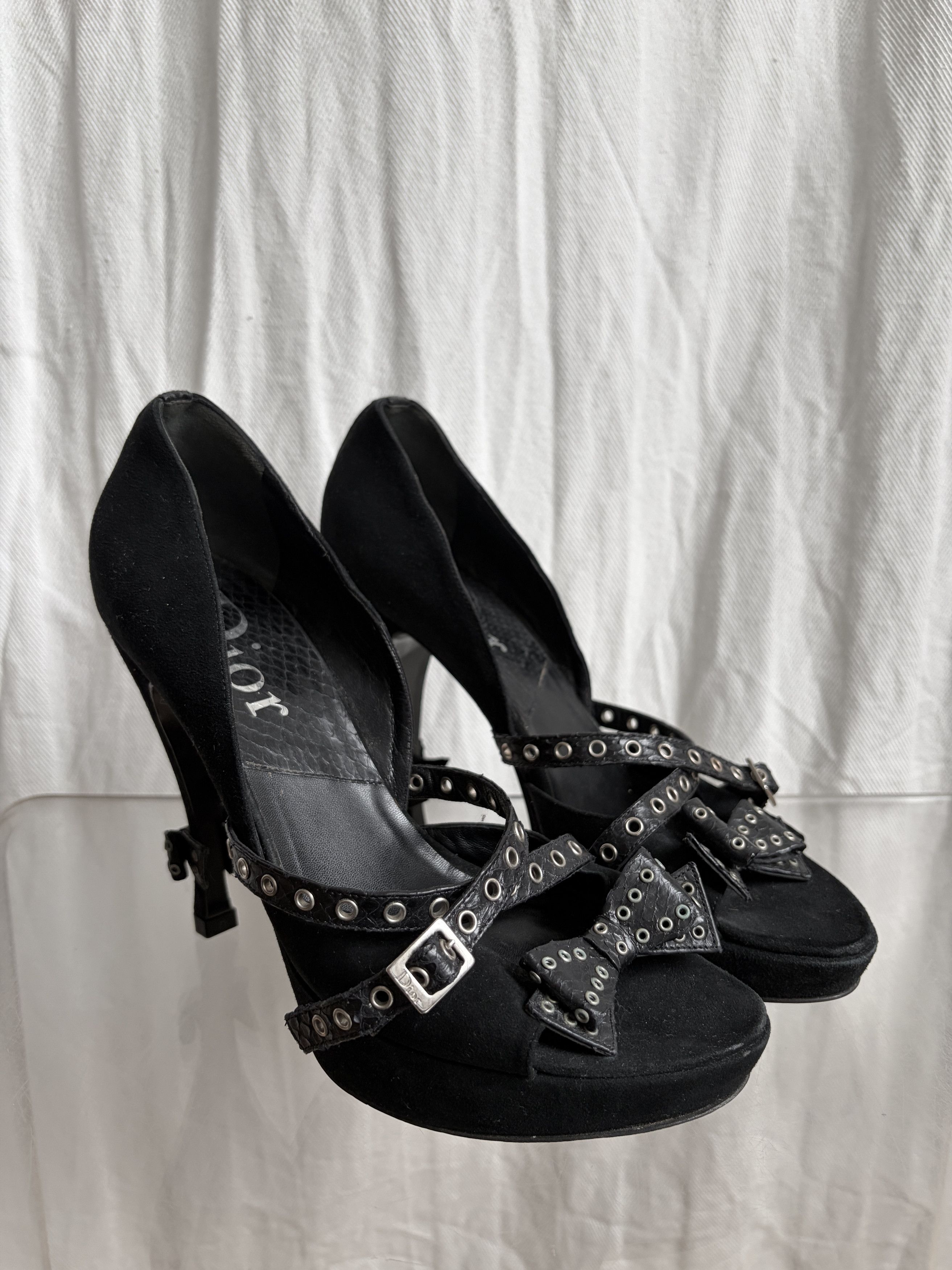Dior AW03 by John Galliano Studded Bondage Heels Size US 10 / IT 40 - 1 Thumbnail
