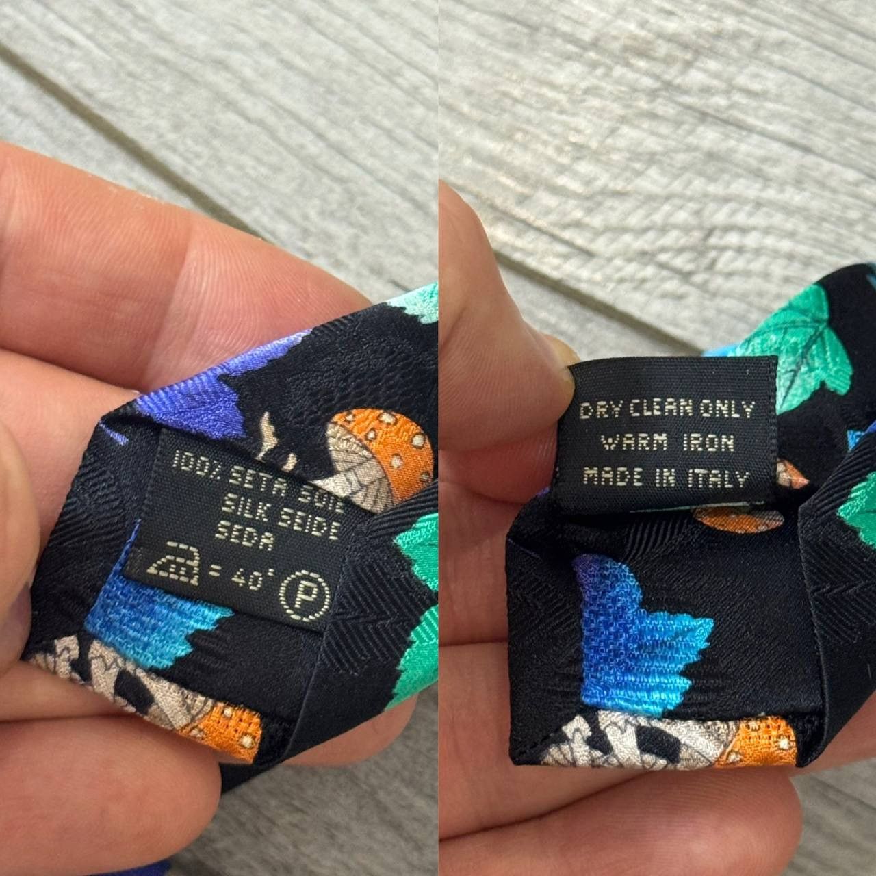 Leonard Paris Leonard Paris Goose and Mushrooms Pattern Silk Tie Size ONE SIZE - 9 Thumbnail