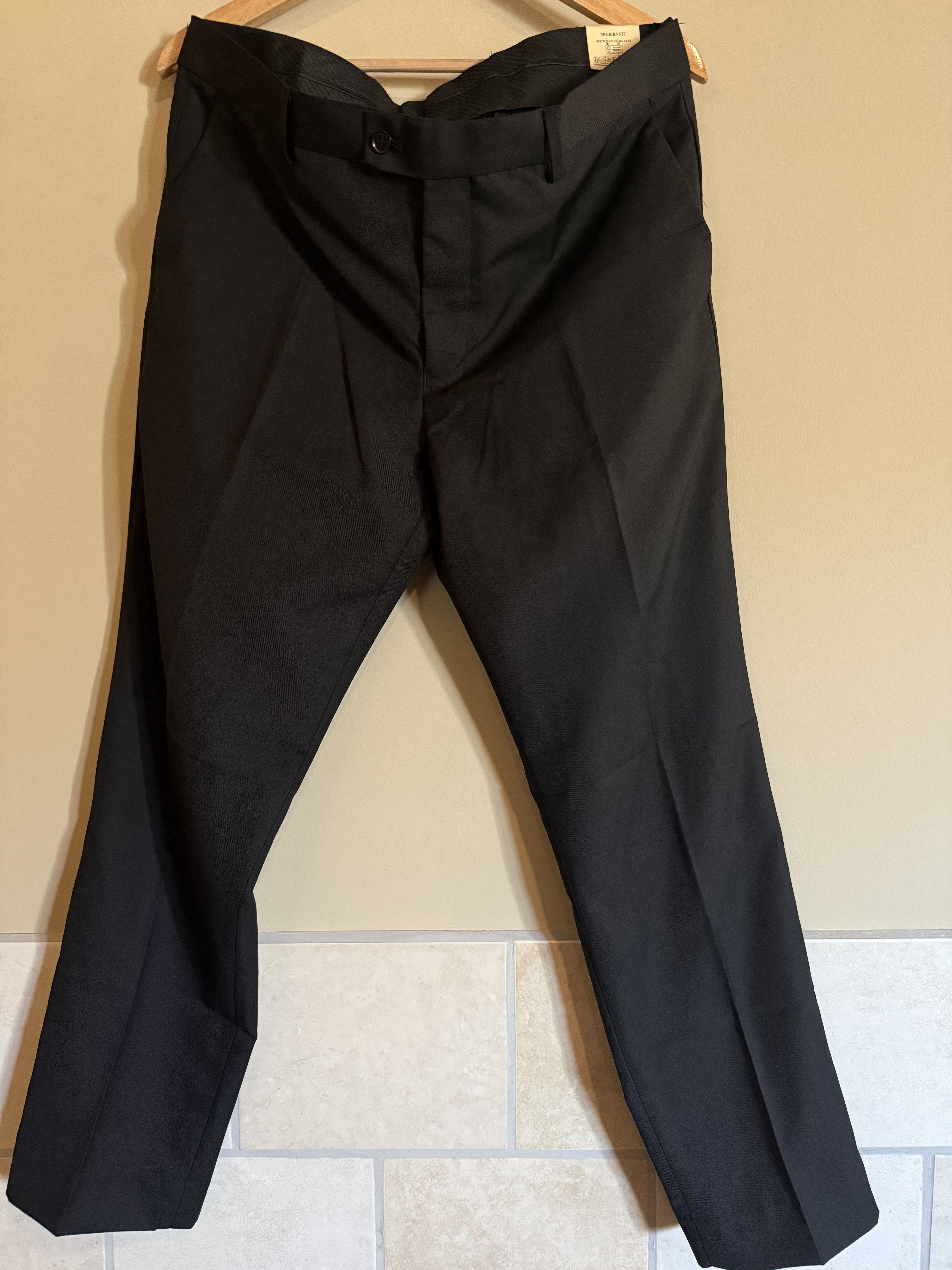 Scotch & Soda Scotch & Soda Dress Trousers, Black, 36x30, New w/ Tags Size 36R - 1 Thumbnail