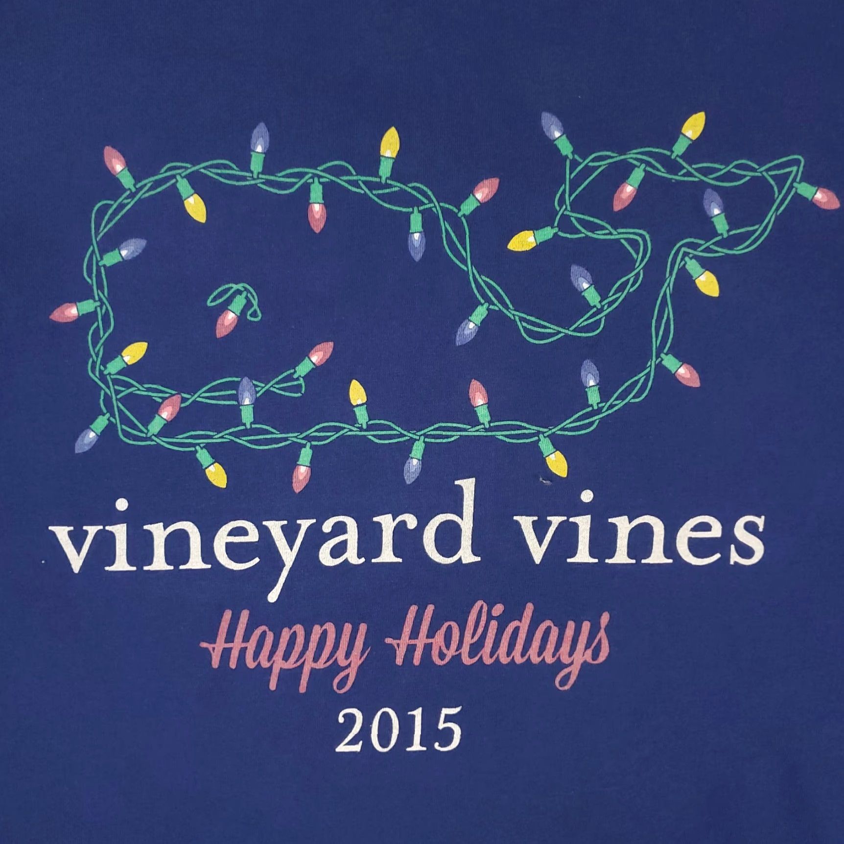 Vineyard Vines VINTAGE Vineyard Vines Happy Holidays Blue Long Sleeve T-Shirt Mens Size Small Size US S / EU 44-46 / 1 - 7 Thumbnail