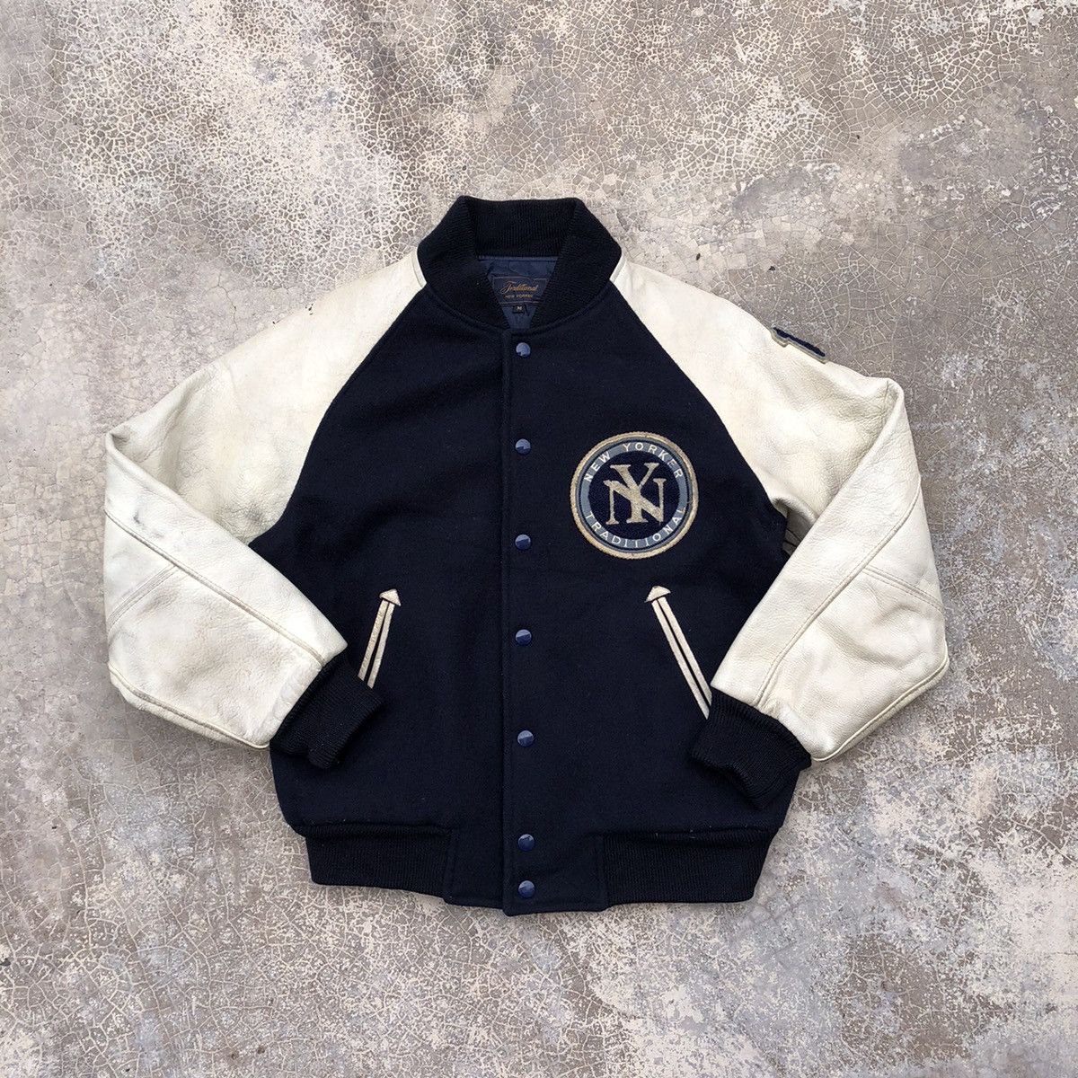 Other NEW YORKER TRADITION Carpet Logo Leather Varsity Jacket Size US M / EU 48-50 / 2 - 2 Thumbnail