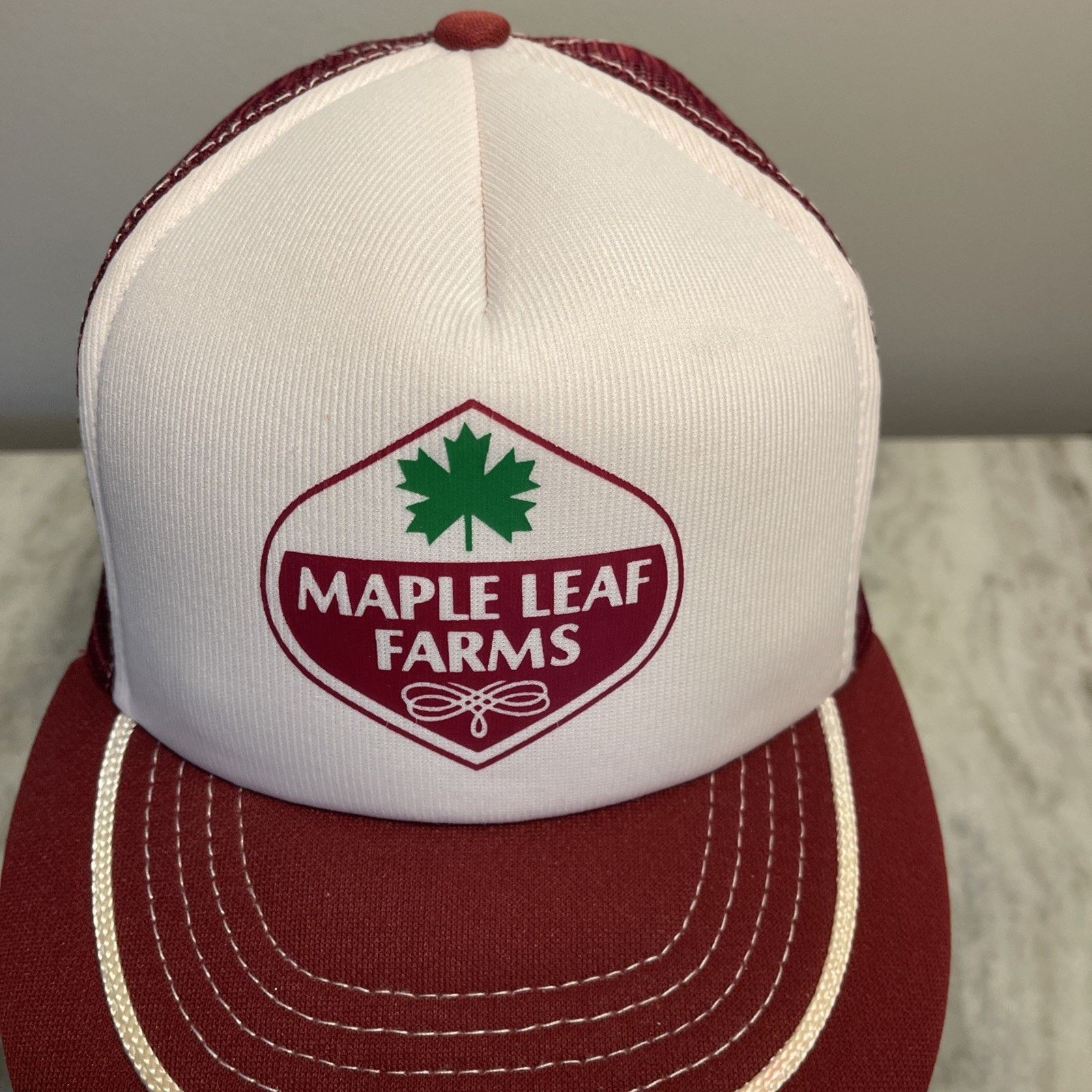 Vintage Vintge Mills Maple Leaf Farm MapleLeaf Snapback Hat NWOT Size ONE SIZE - 2 Thumbnail