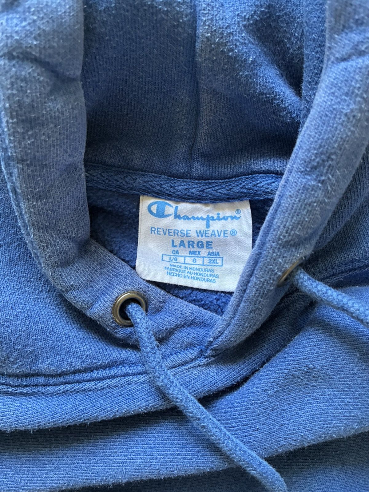 Champion × Vintage 2000s Blue Champion Reverse Weave Hoodie Size US L / EU 52-54 / 3 - 3 Thumbnail