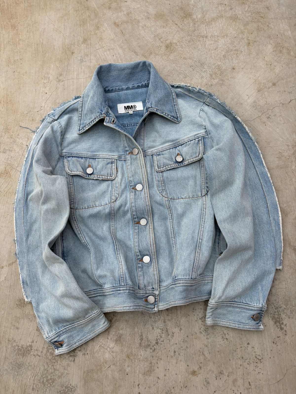 Maison Margiela SS2017 Maison Margiela Two Tone Denim Jacket Size US S / EU 44-46 / 1 - 4 Thumbnail