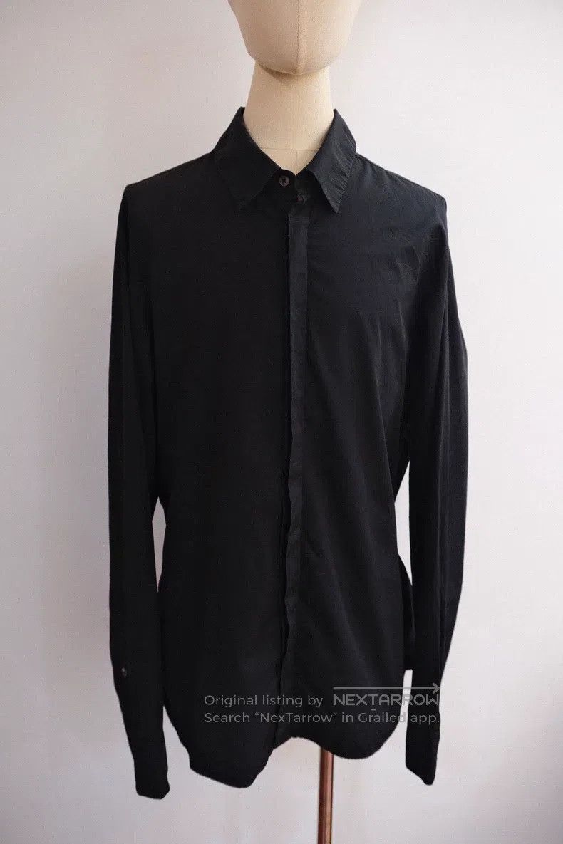 Ann Demeulemeester Ann Demeulemeester Black drawstring design shirt Size US L / EU 52-54 / 3 - 1 Thumbnail