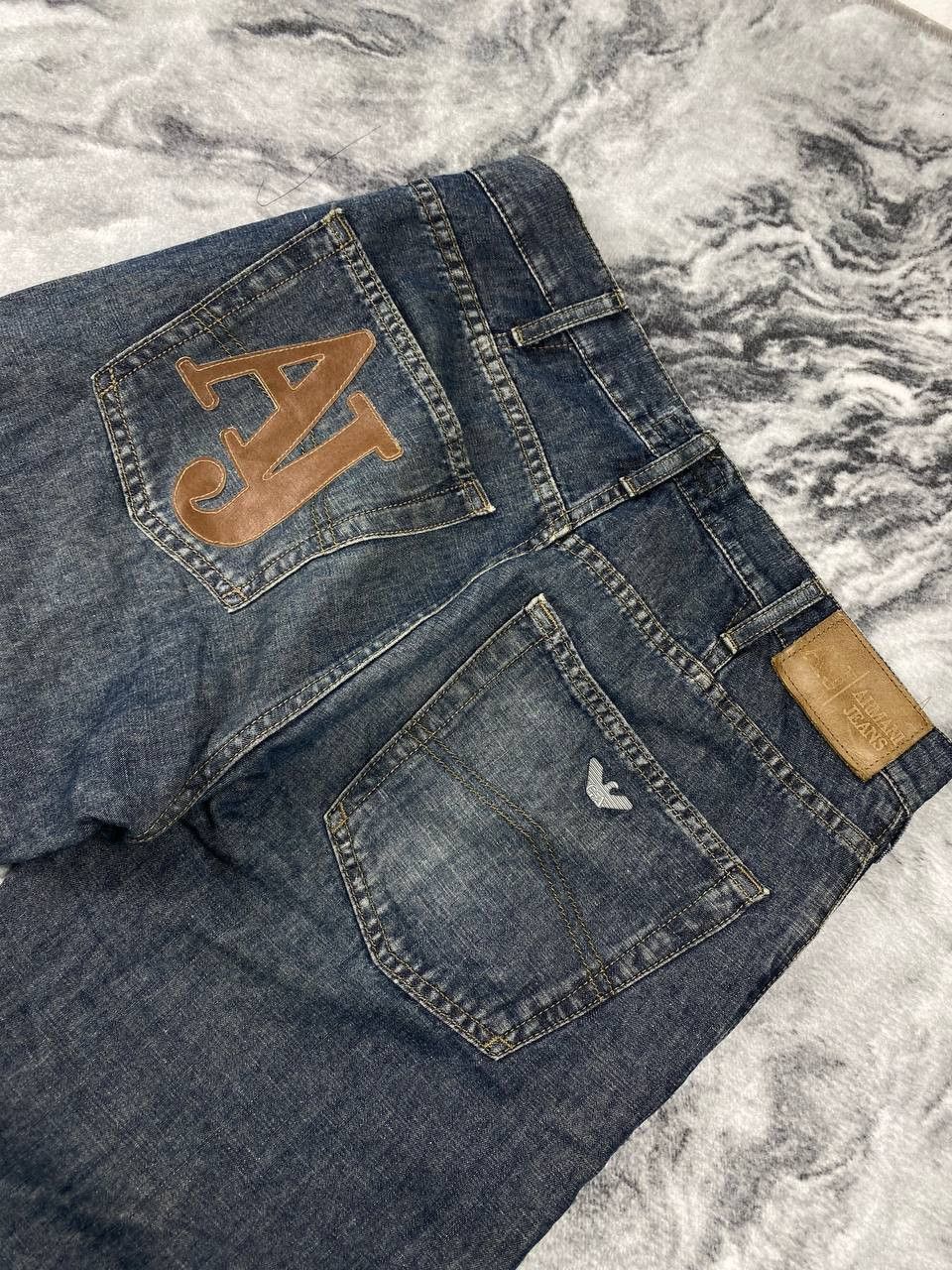 Armani Vintage Armani Big Logo Denim Jeans Men Size 31 Blue Size US 31 - 3 Thumbnail