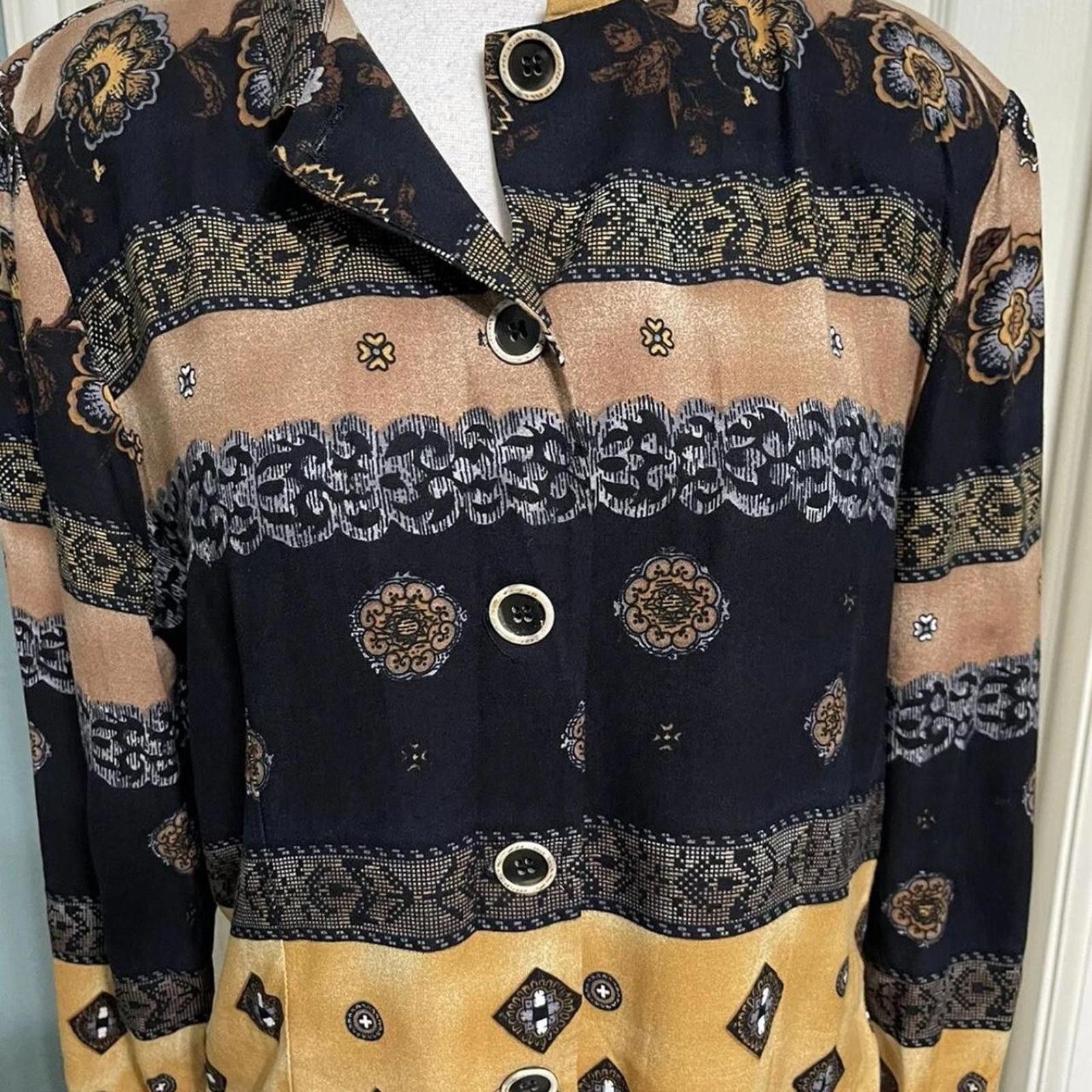 Other Vintage 90s floral print button-up top floral Size M / US 6-8 / IT 42-44 - 1 Thumbnail