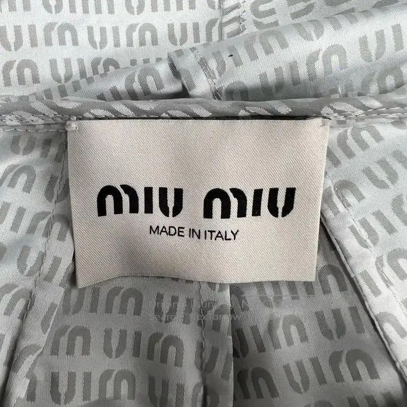 Miu Miu Miu Miu Silver Cotton Jacket for Women . Size XXS / US 00 / IT 34 - 3 Thumbnail